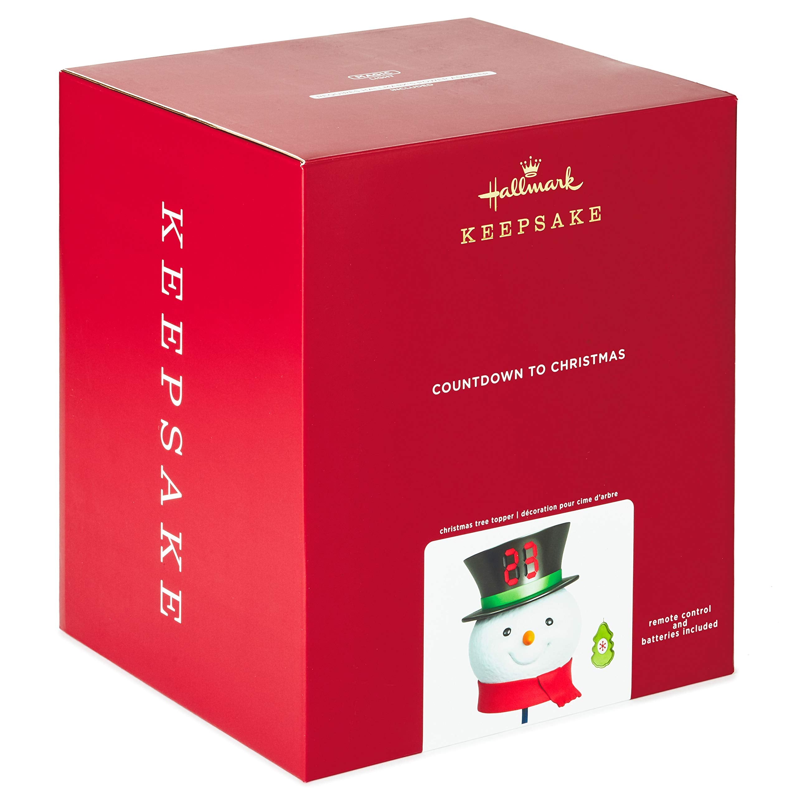 Hallmark Keepsake 2020, Countdown to Christmas Clock Snowman Tree Topper Projector With LED Lights