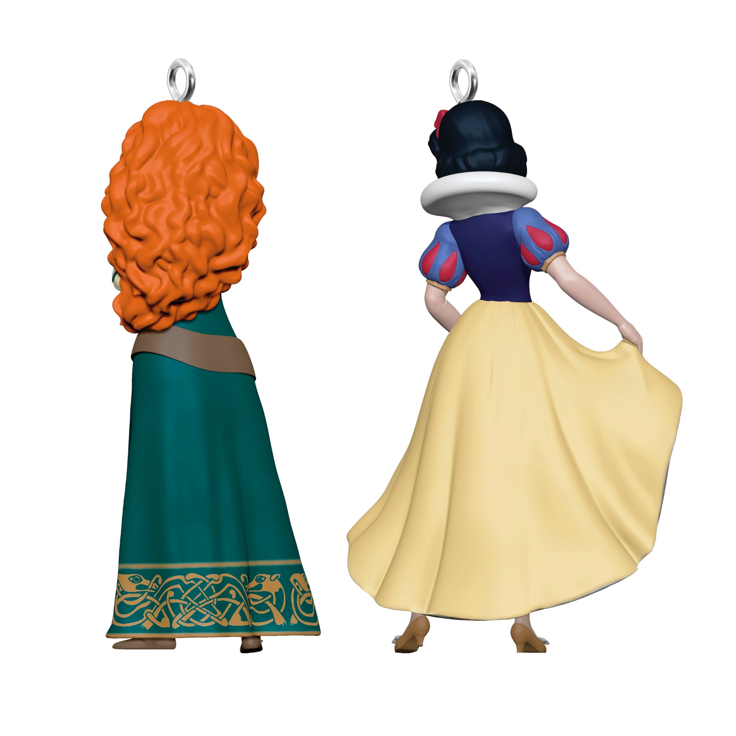 Hallmark Keepsake Disney Princess Mini Christmas Ornaments 2024, Merida and Snow White, Set of 2
