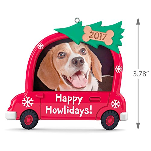 Hallmark Keepsake 2017 Happy Howlidays! Dog Picture Frame Dated Christmas Ornament
