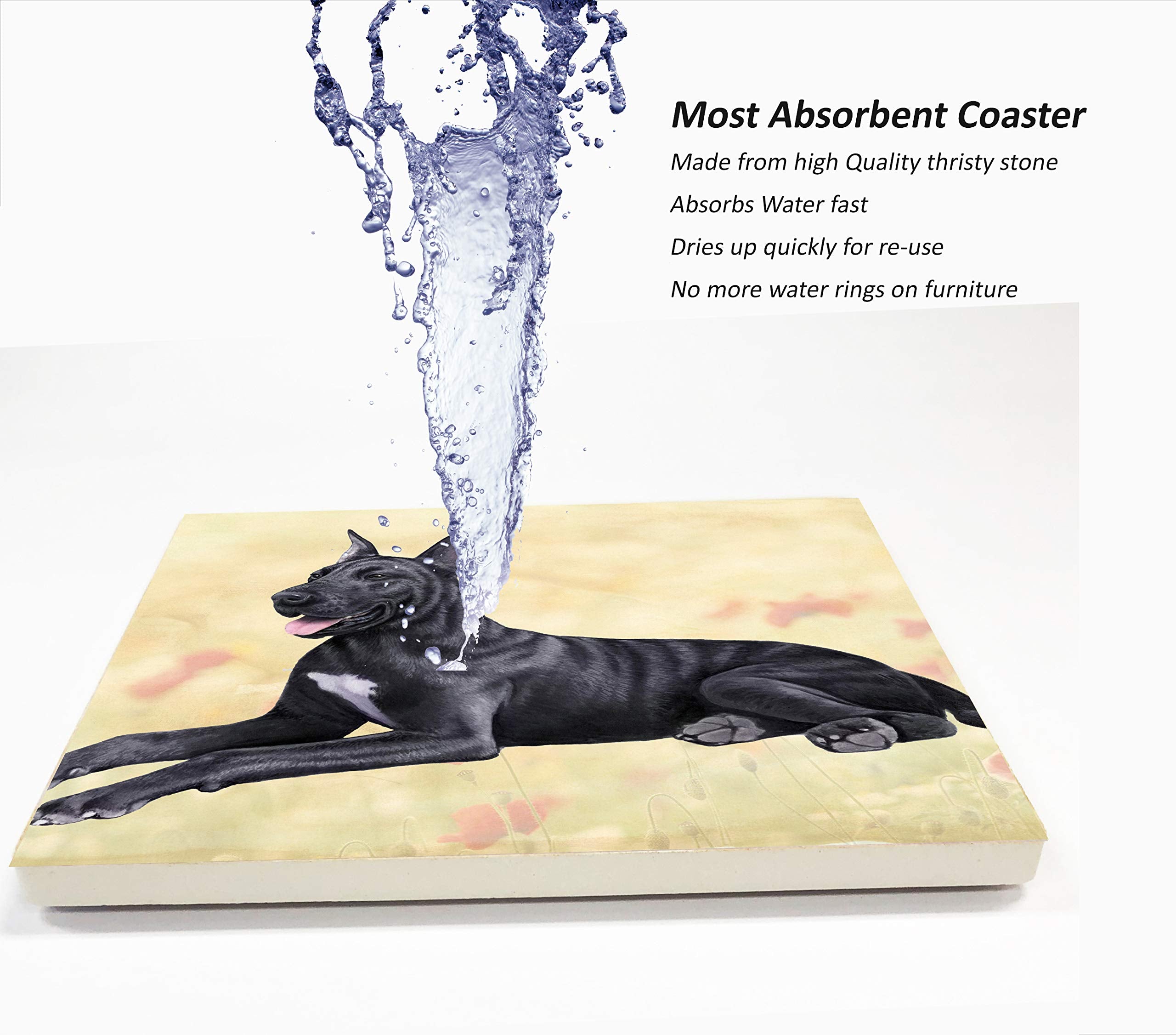 Great Dane Black Coaster