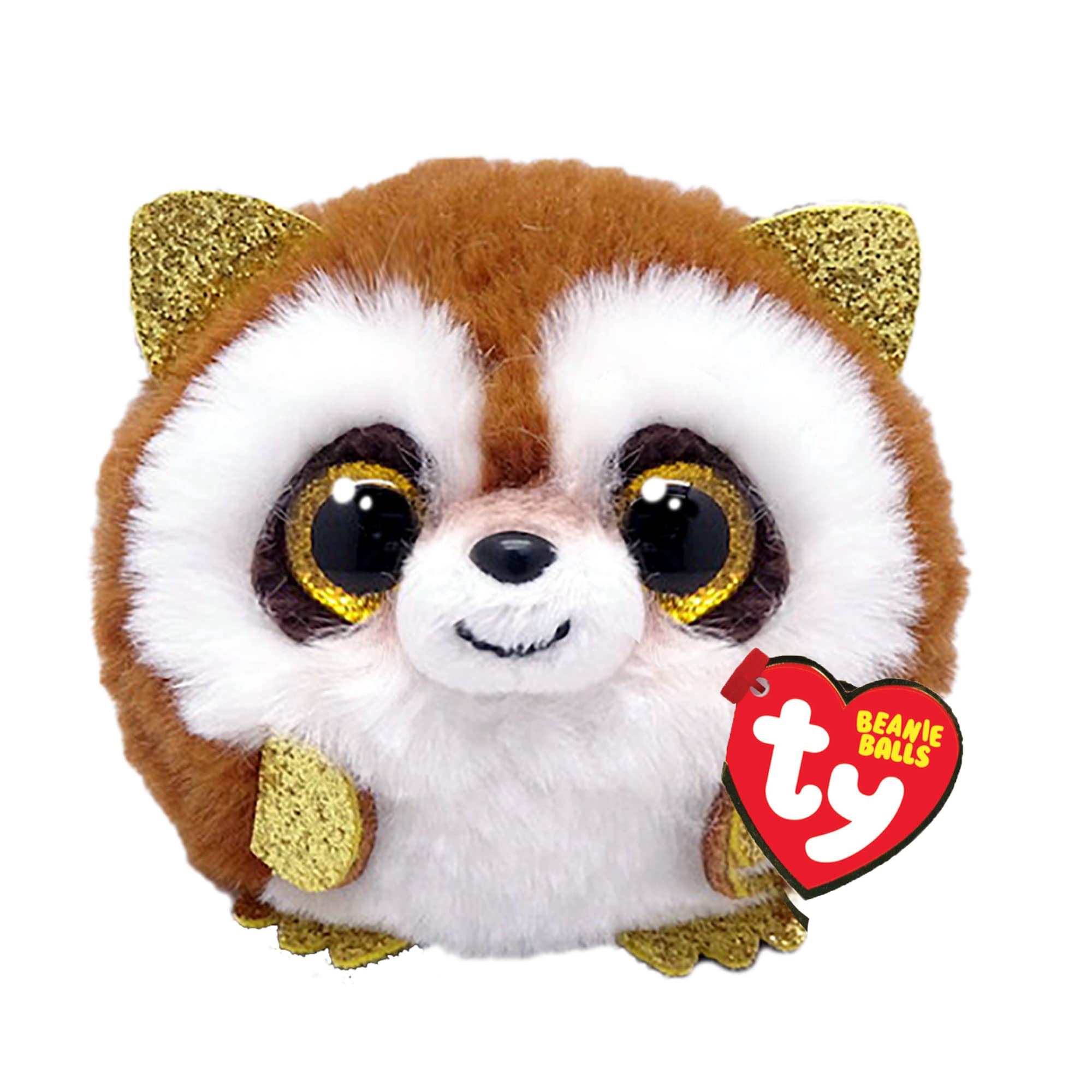 Ty Beanie Balls Pickpocket the Raccoon Round Plush