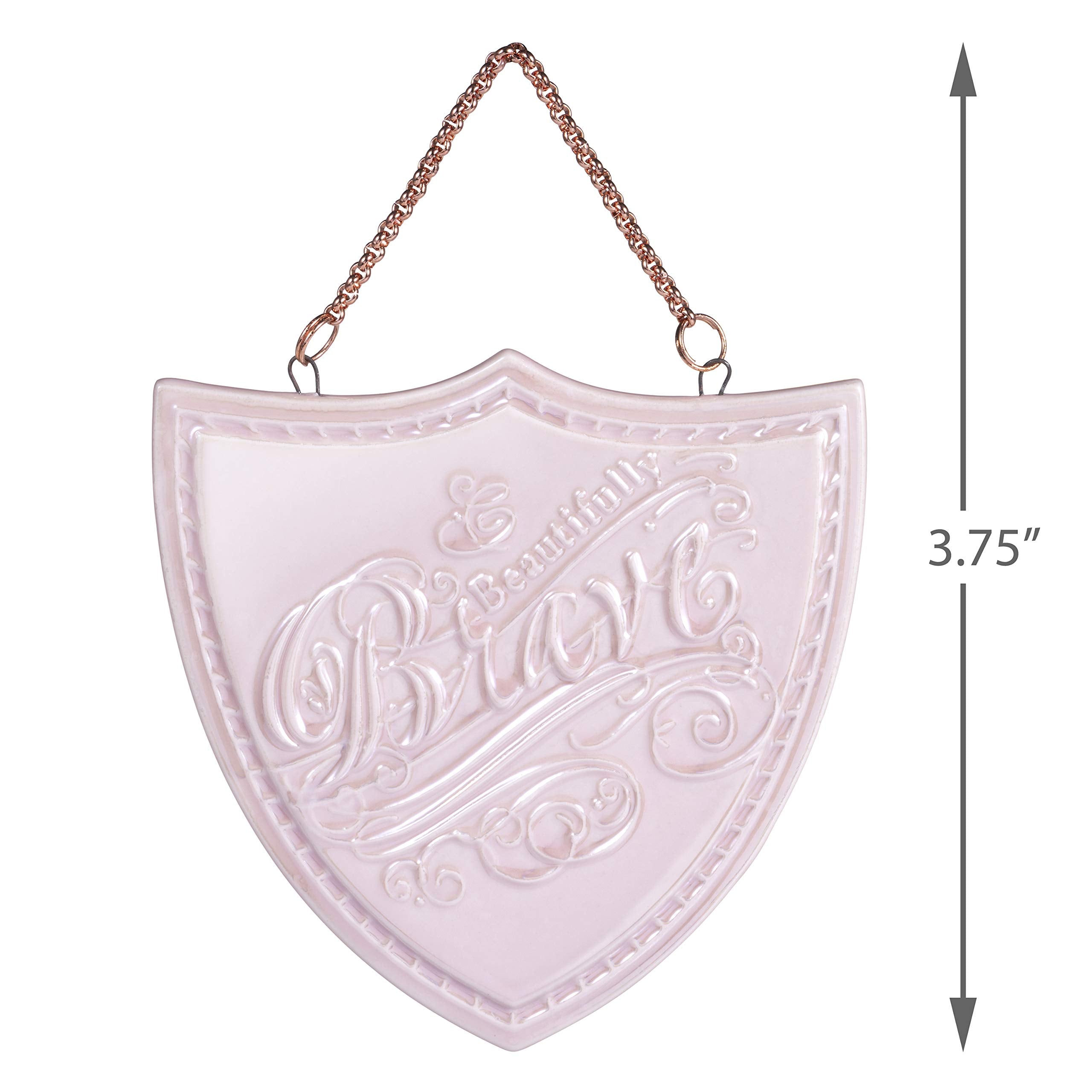 Hallmark Keepsake Christmas Ornament 2020 Beautifully Brave Pink Shield Porcelain