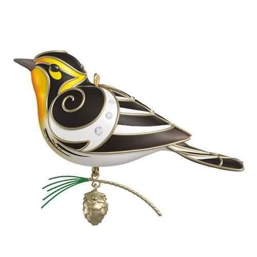 Blackburnian Warbler The Beauty of Birds 2025 Hallmark Keepsake Christmas Ornament