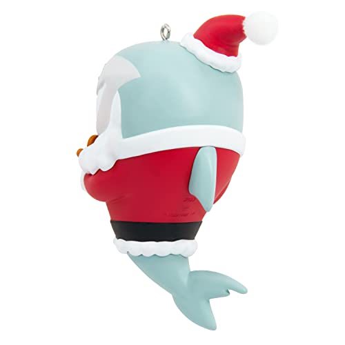 Hallmark Keepsake Plastic Christmas Ornament 2022, Toothsome Tidings Santa Shark Ornament