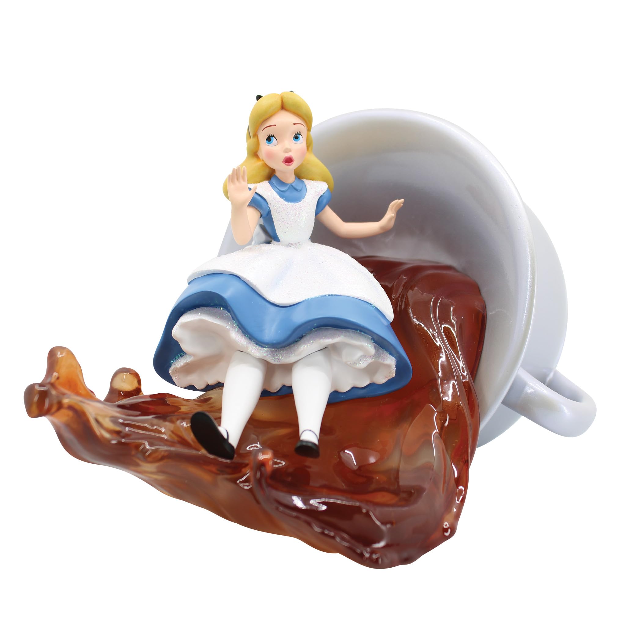 Enesco Disney Showcase 100 Years of Wonder Alice in Wonderland Teacup Figurine, Multicolor