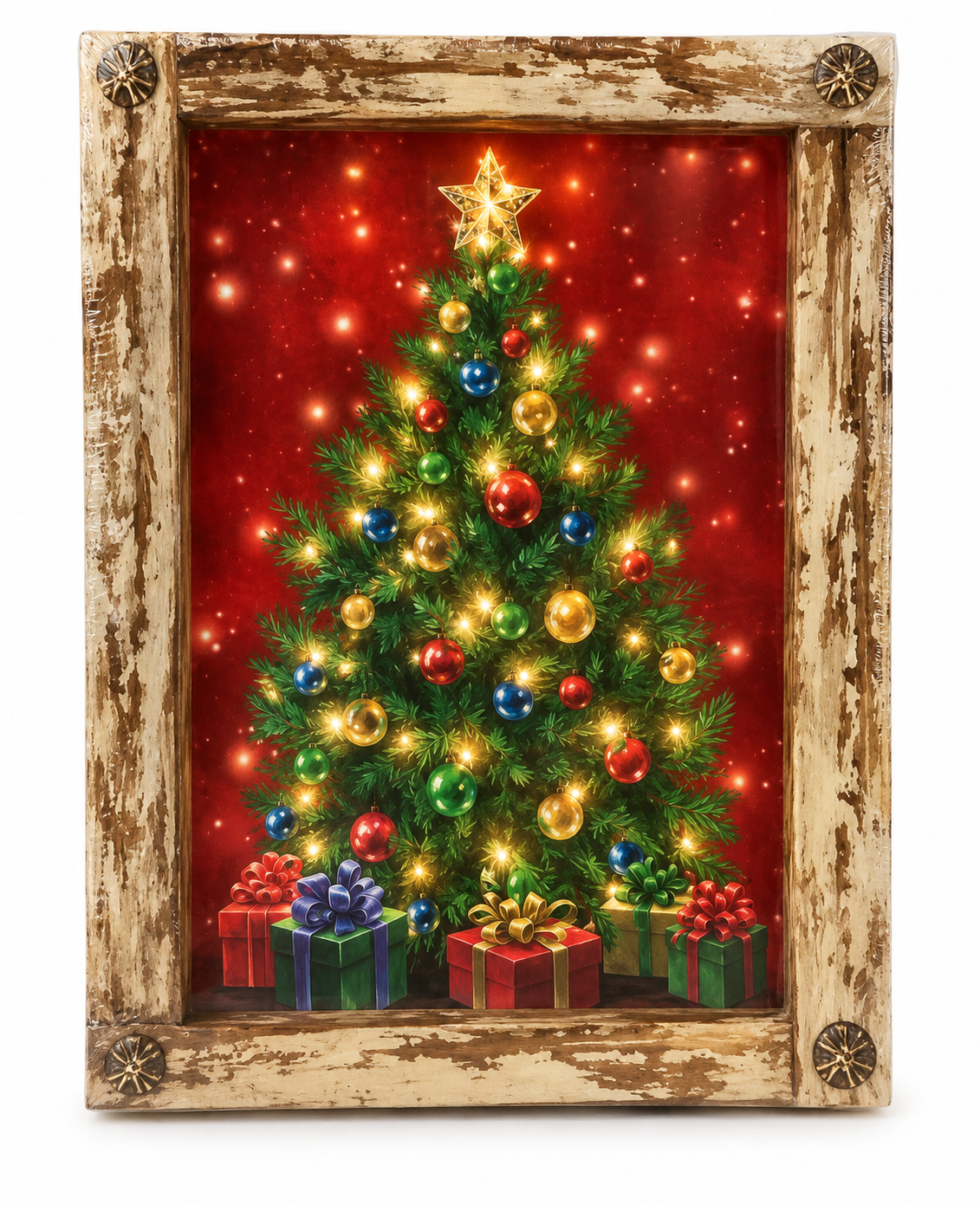 Glow Decor "O Christmas Tree" Lighted Tabletop Mini Canvas (6" x 8")