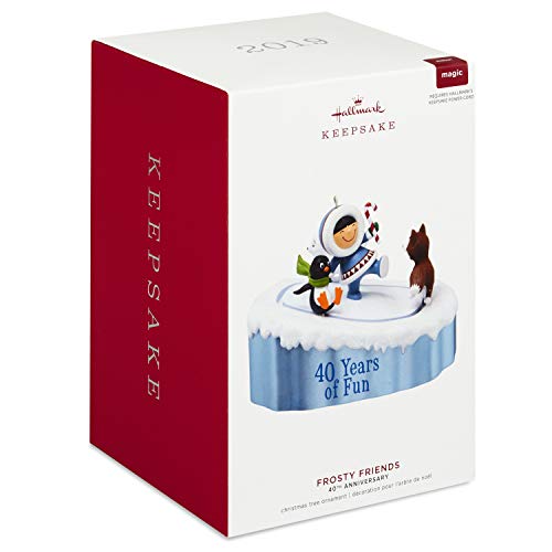 Hallmark Keepsake Christmas Ornament 2019 Year Dated Frosty Friends 40th Anniversary with Motion