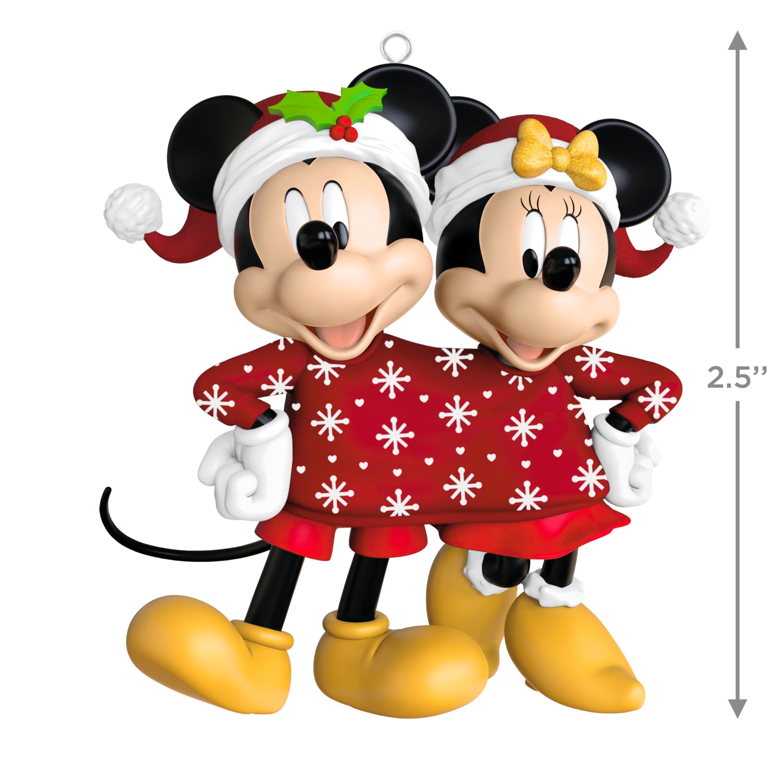 Sweater Sharing Sweethearts, Disney Mickey and Minnie, 2025 Hallmark Keepsake Christmas Ornament