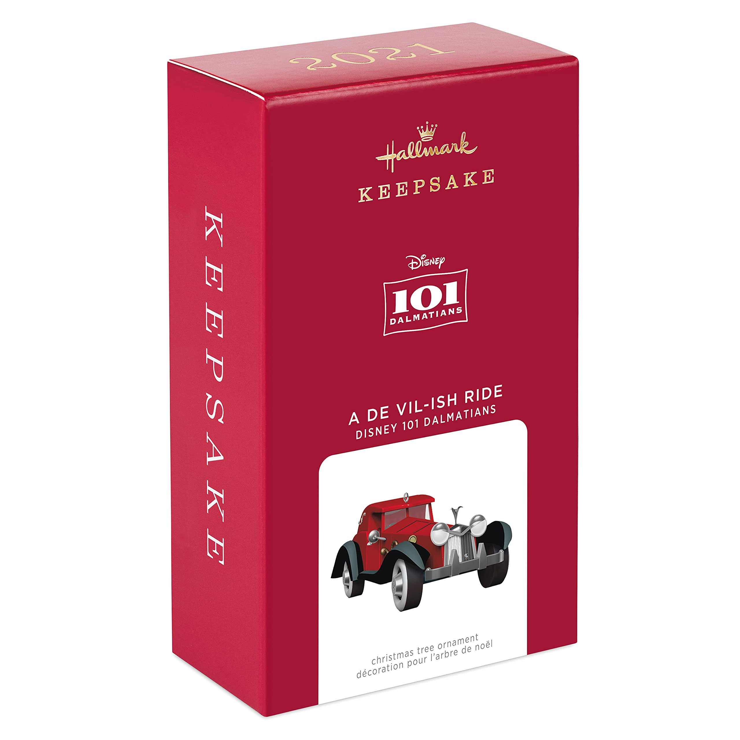 Hallmark Keepsake Christmas Ornament 2021, Disney 101 Dalmatians A De Vil-ish Ride