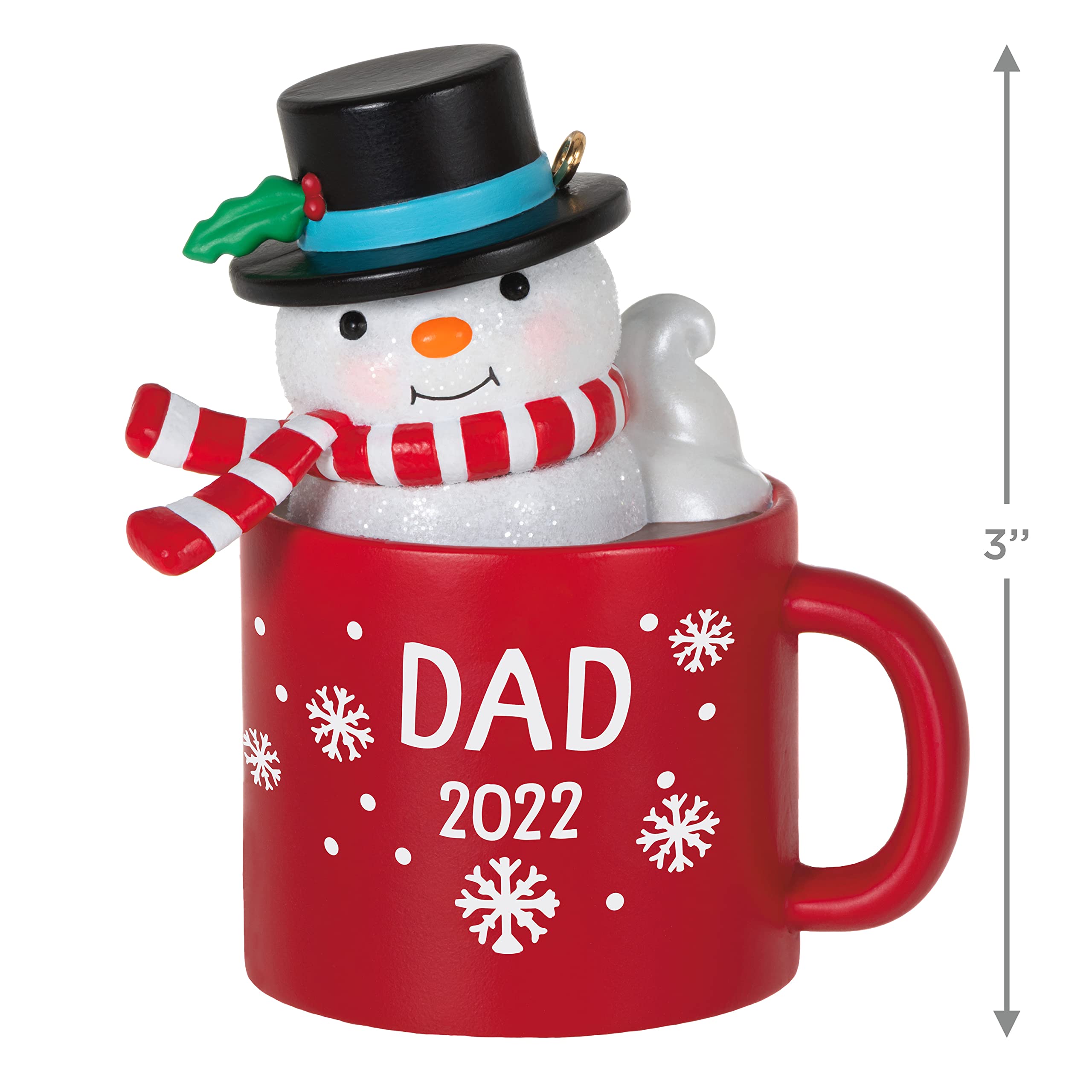 Hallmark Keepsake Plastic Christmas Ornament 2022, Dad Hot Cocoa Mug