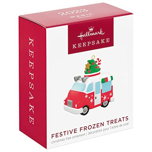 Hallmark Keepsake 1.35" Miniature Christmas Ornament 2023, Festive Frozen Treats with Sound Mini