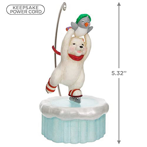 Hallmark Keepsake Christmas Ornament 2023, Skating Snowball and Tuxedo Ornament with Motion, Snowman Gifts