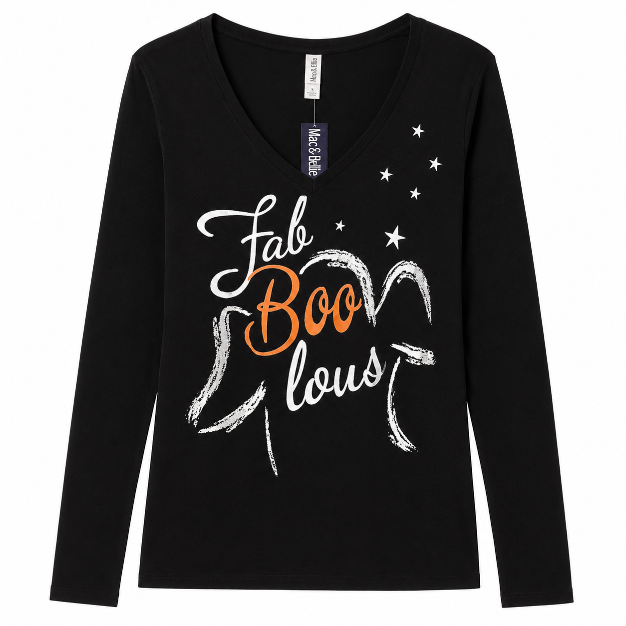 Fab-Boo-lous Mac & Belle Large Halloween Longsleeve T-shirt