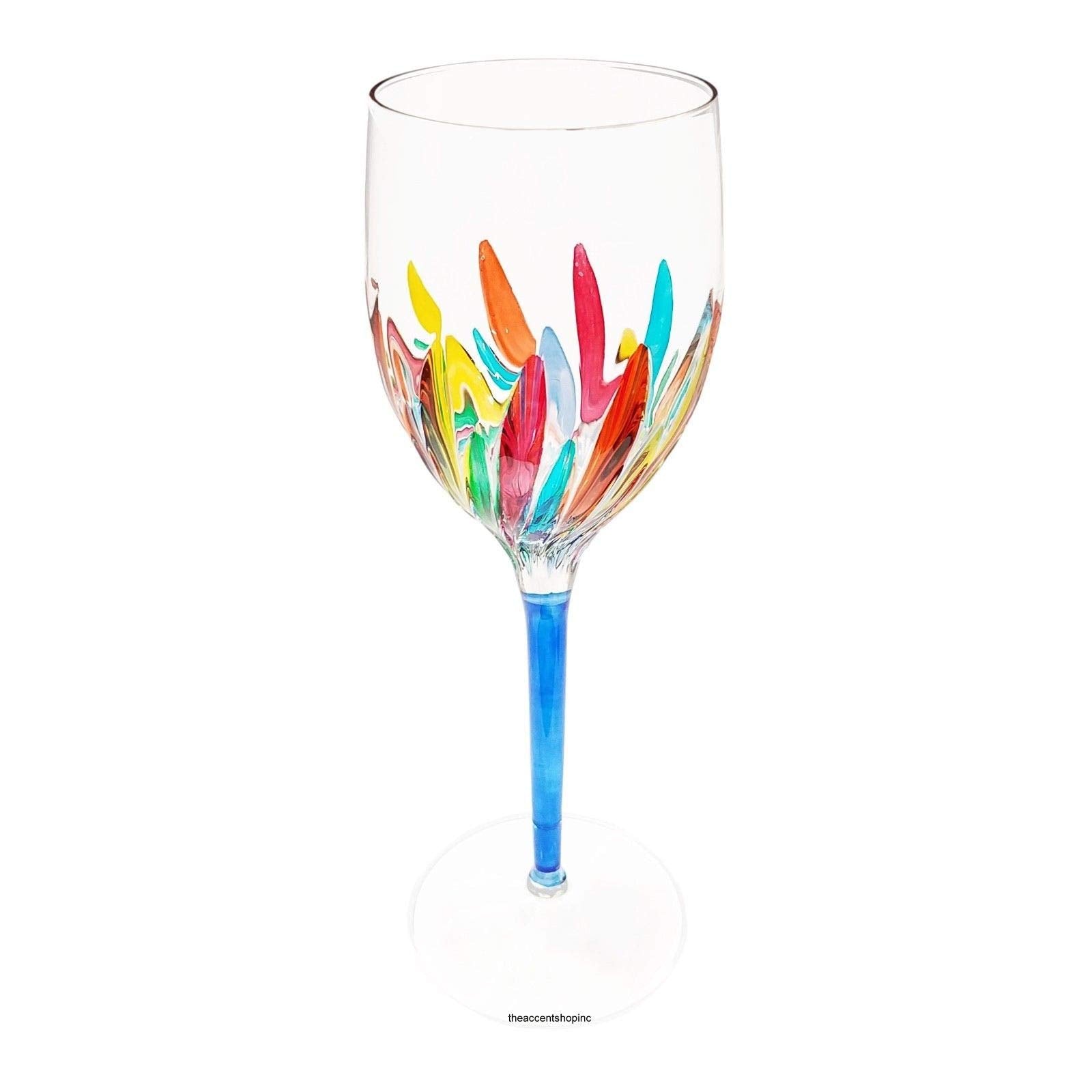 Gage Fluente White Wine Glass, Dark Blue Stem