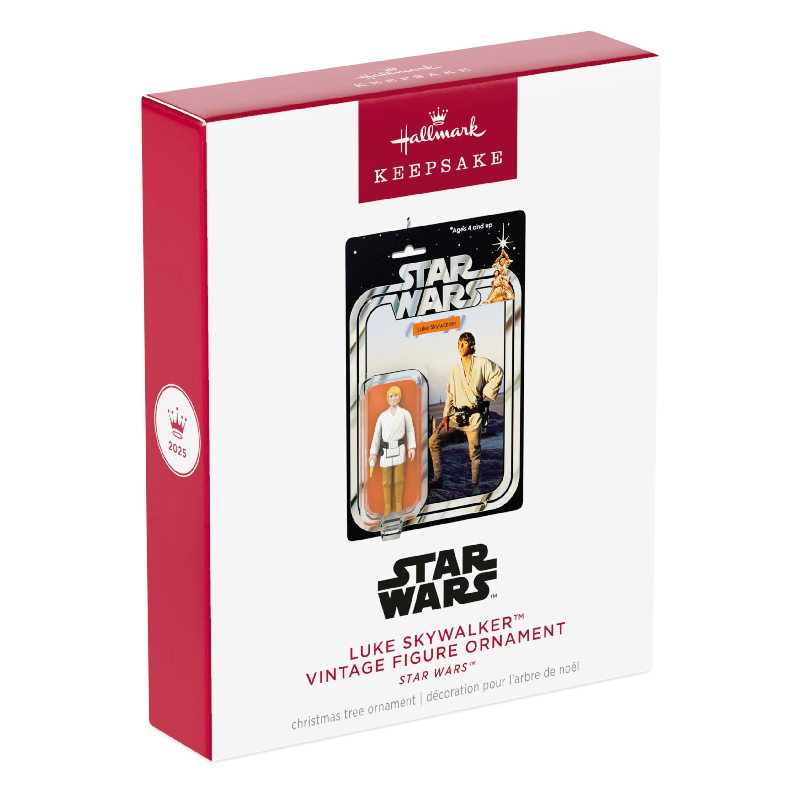 Luke Skywalker Vintage Figure Ornament, Star Wars, 2025 Hallmark Keepsake Christmas Ornament