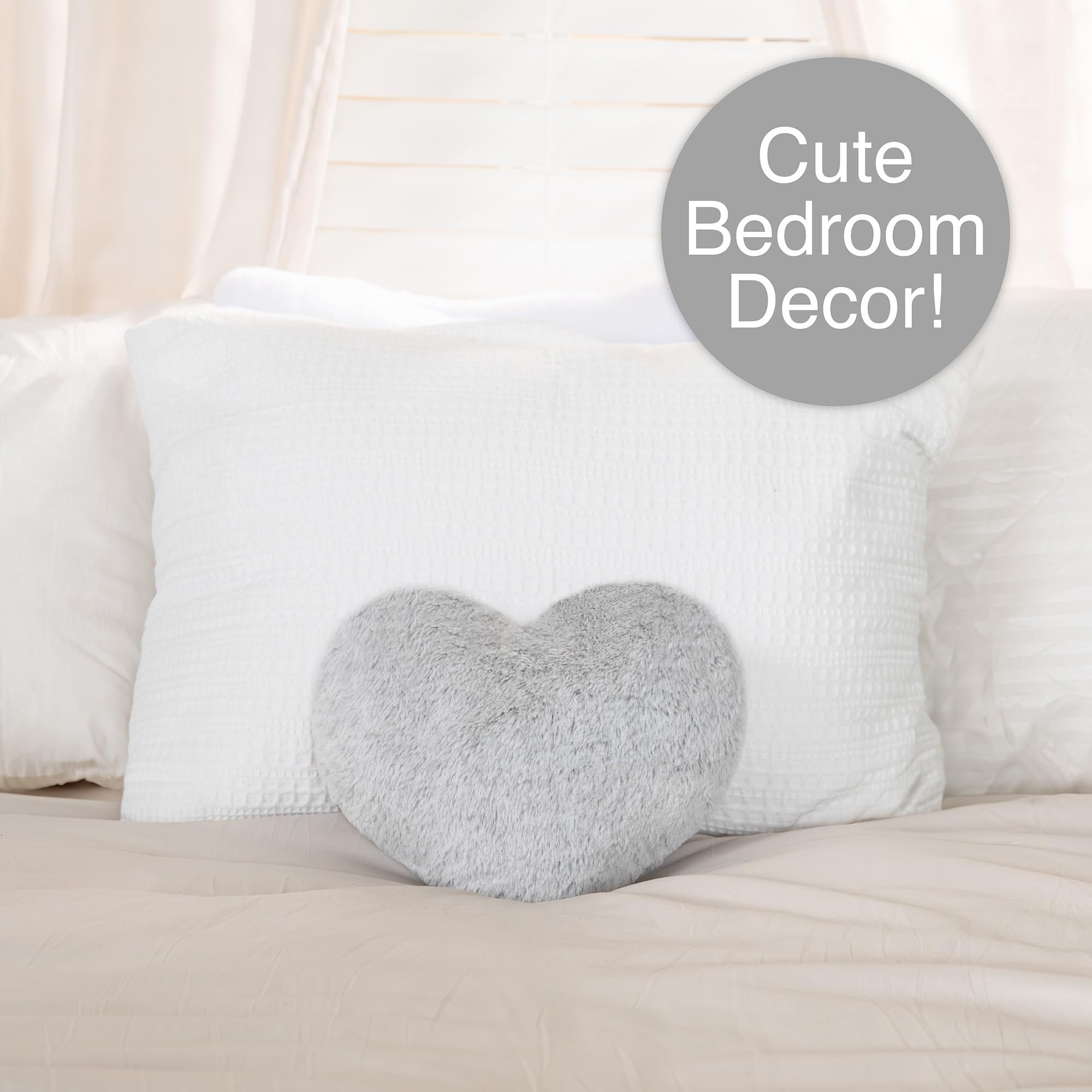 Warm Pals Gray Heart Plush Microwavable Weighted Lavender Scented Pillow NWT
