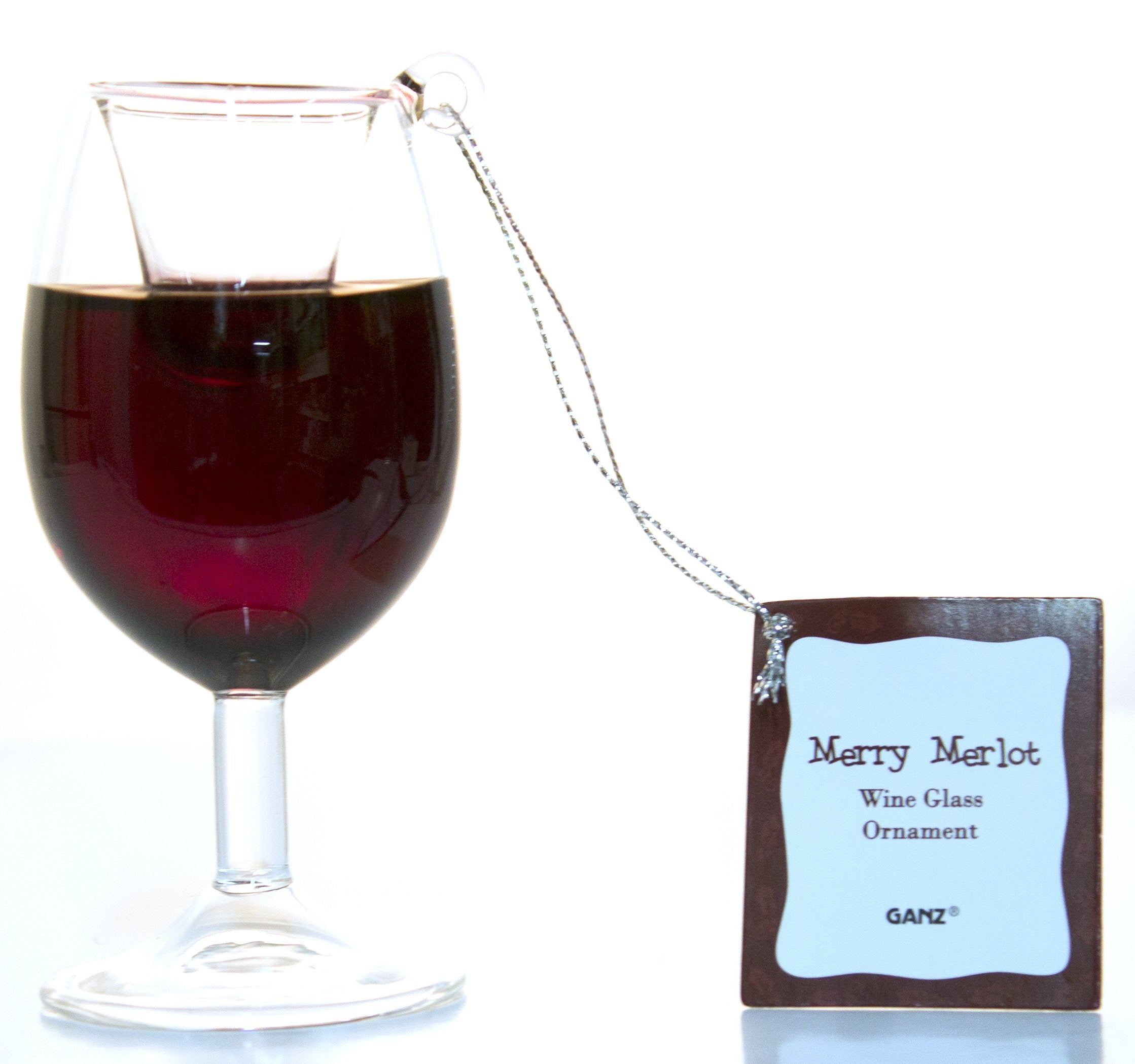 Ganz Merry Merlot Wine Glass Ornament