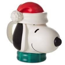 Hallmark Peanuts Santa Snoopy Musical Sculpted Mug, 23 oz.