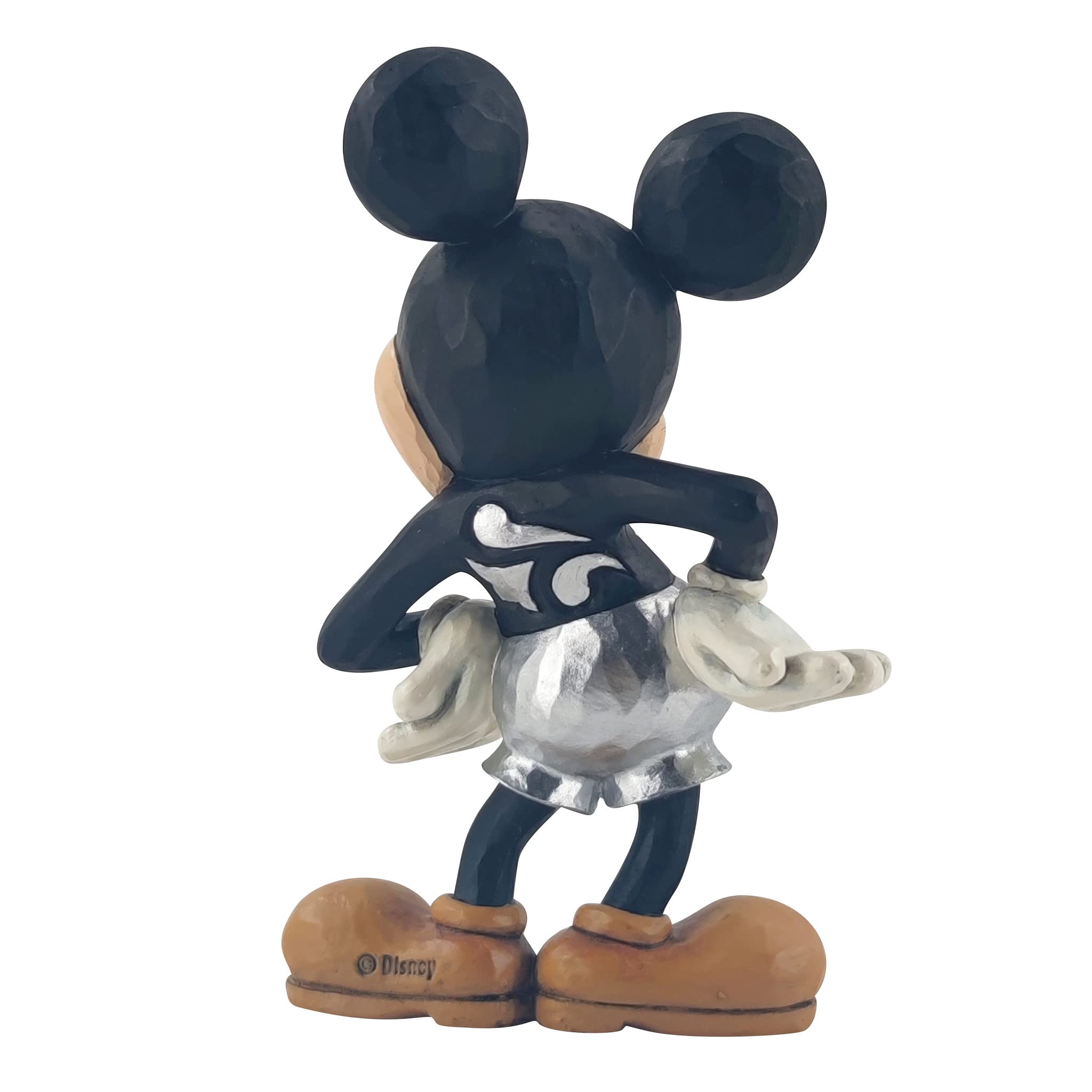 Enesco Jim Shore Disney Traditions 100 Years of Wonder Mickey Hands on HIPS Figurine, 3.5 Inch, Multicolor