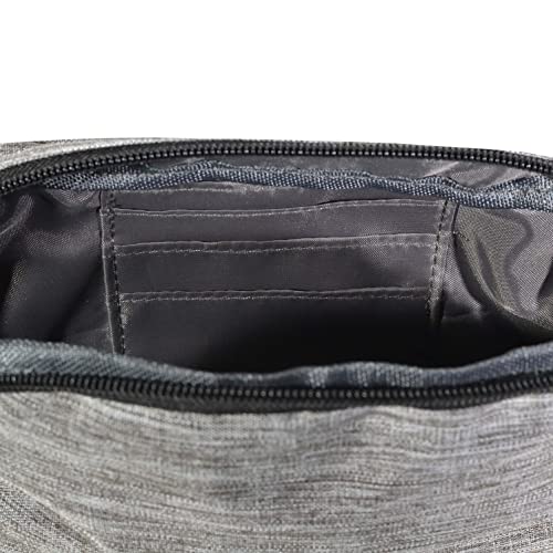 Nupouch Anti-theft Belt Bag with Adjustable Strap for Women and Men Fanny Pack Crossbody Woven Twill (Gray)