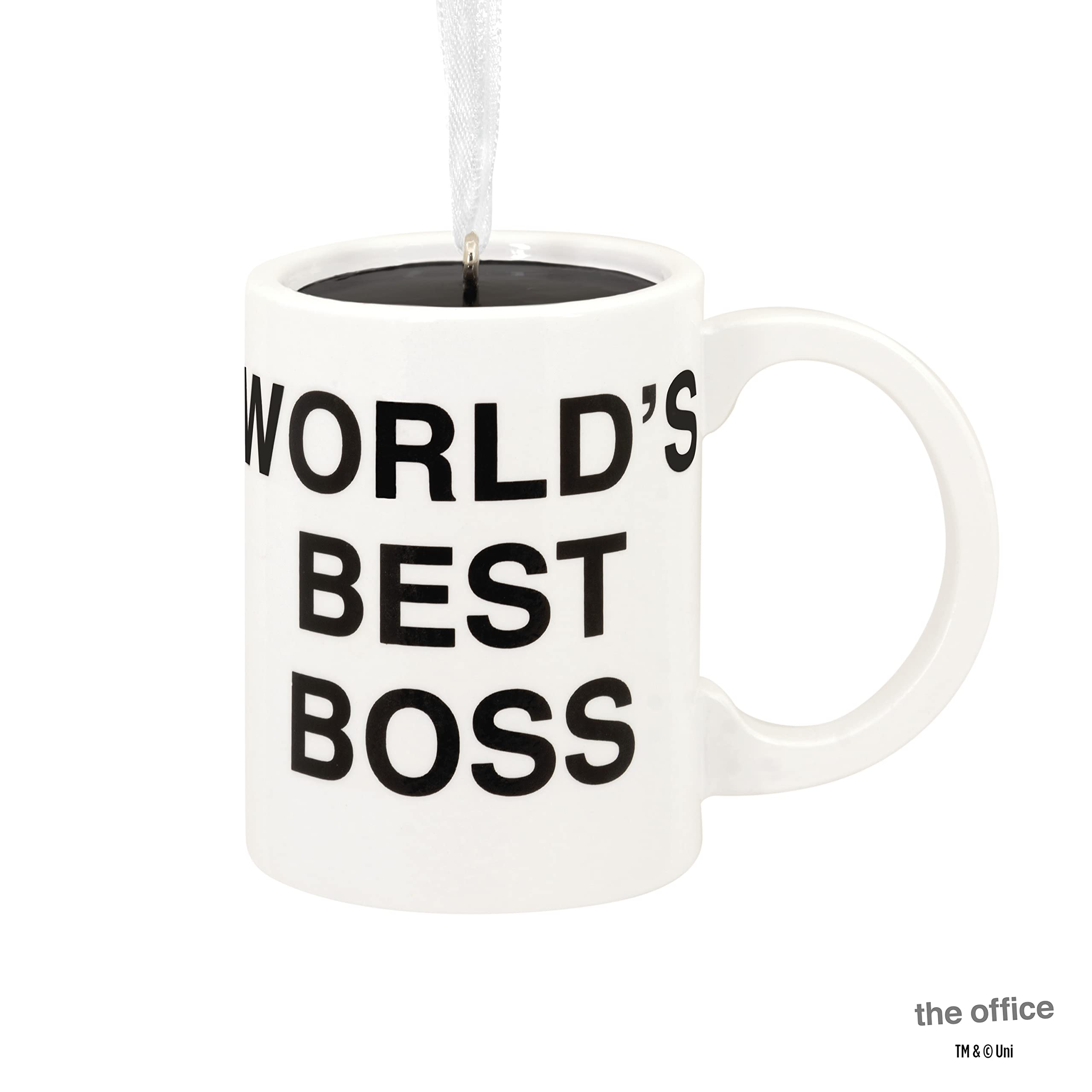 Hallmark The Office World's Best Boss Coffee Mug Christmas Ornament (0002HCM9116)