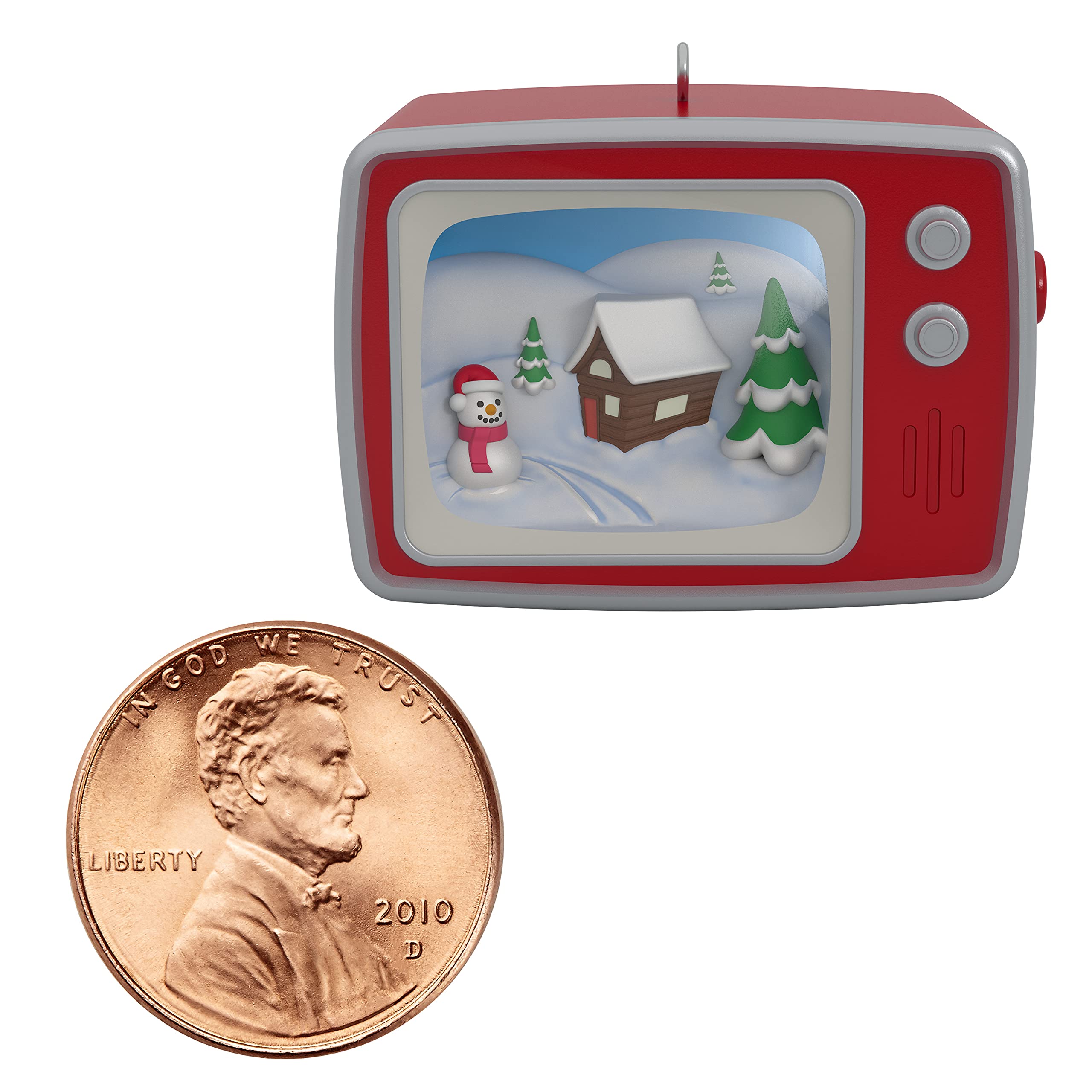 Hallmark Keepsake 1" Miniature Christmas Ornament 2021, Mini Tiny Telly, Light