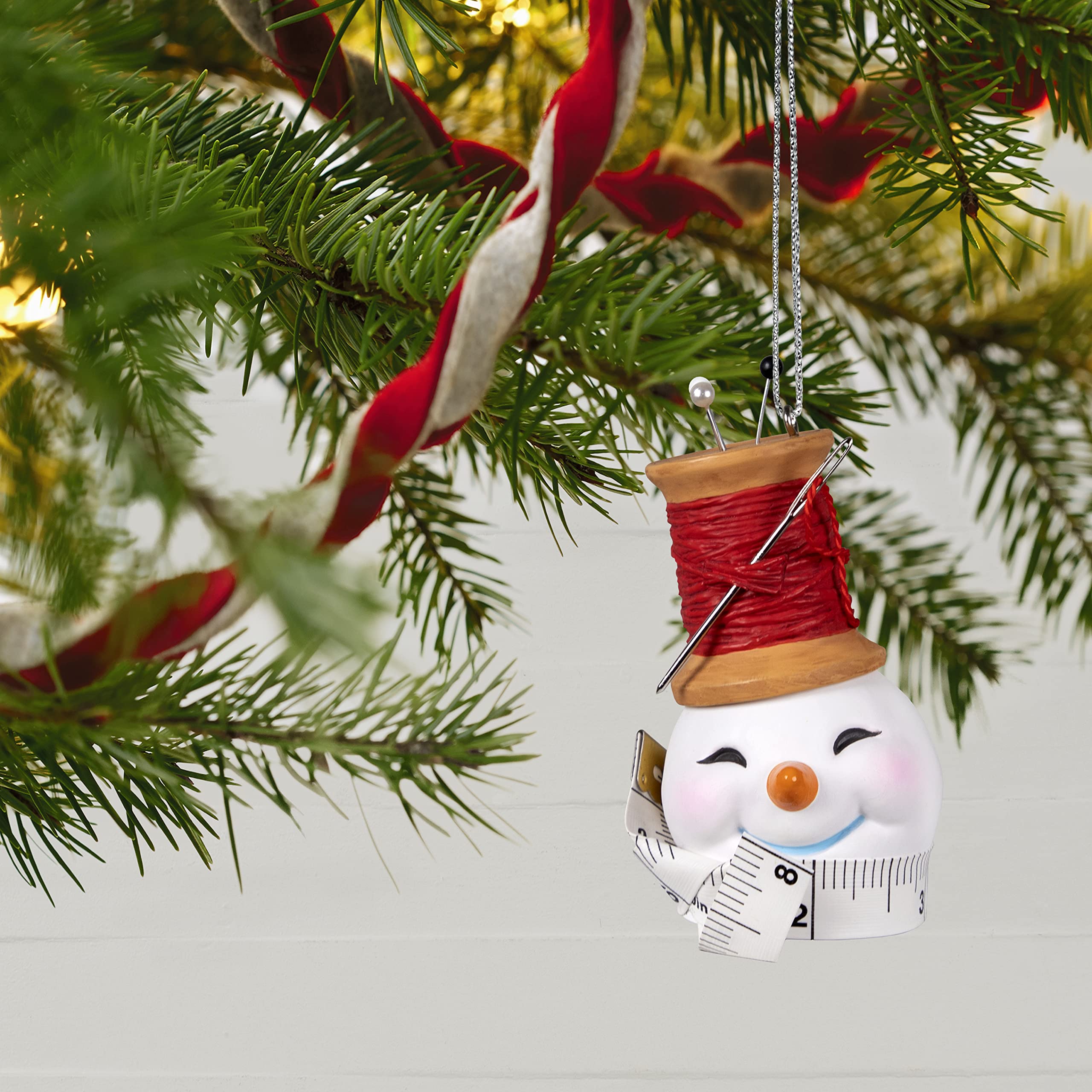 Sew Cheery Snowman Sewing Hallmark Keepsake Christmas Ornament