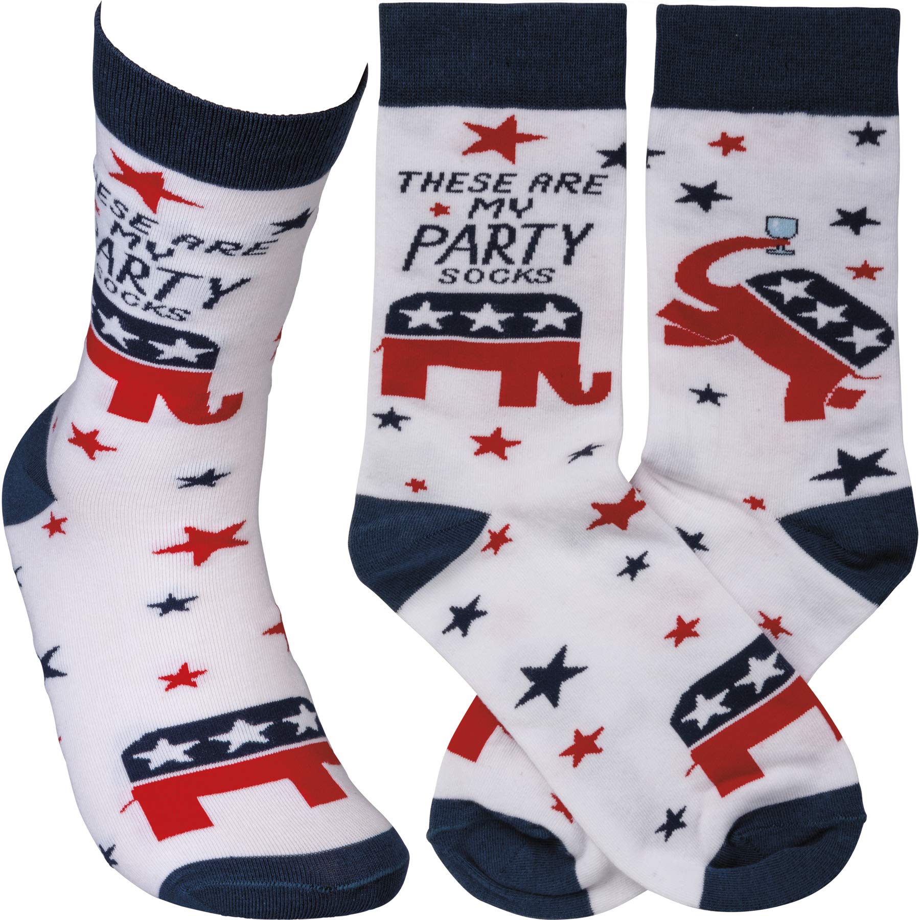 Primitives by Kathy One Size Socks Republican Party Socks