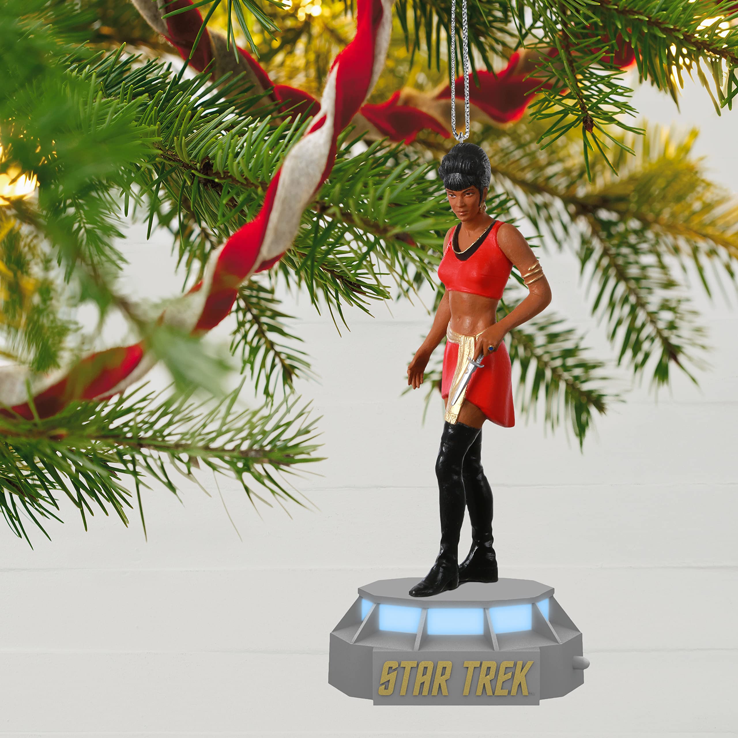 Hallmark Keepsake Star Trek U.S.S. Enterprise Storytellers Musical Christmas Tree Topper with Light