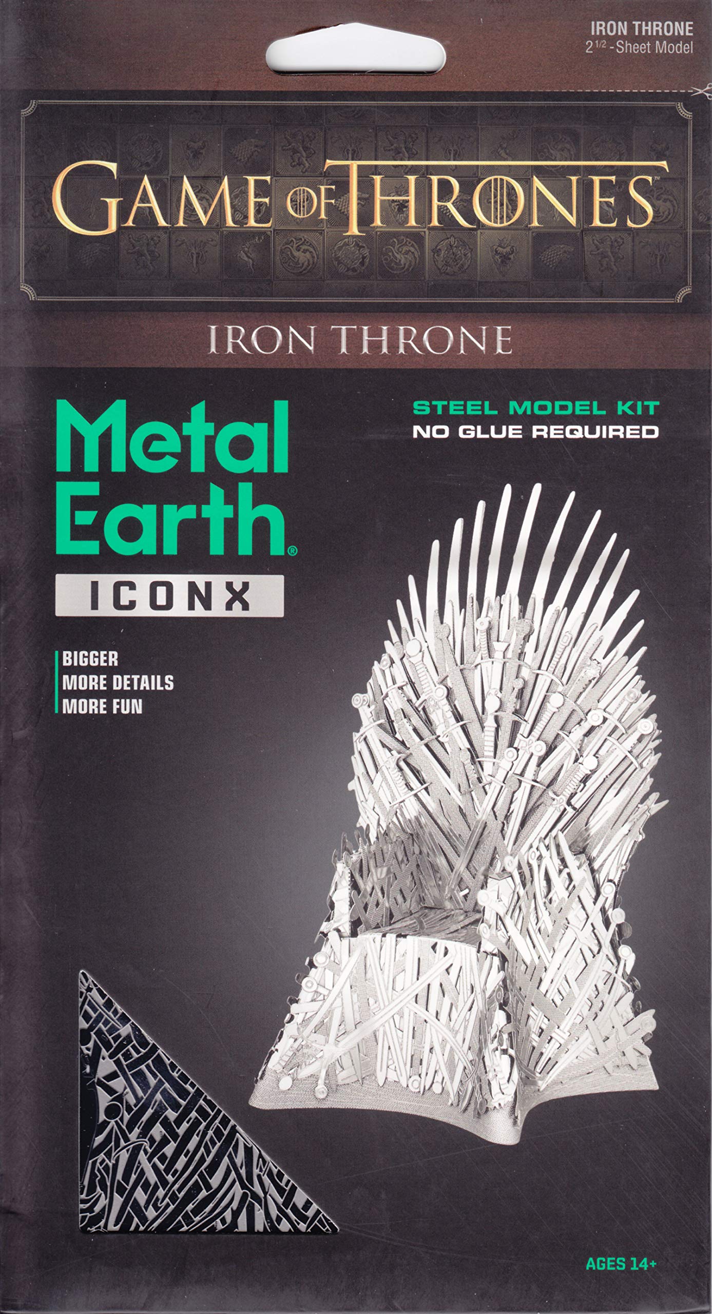 Fascinations Metal Earth ICONX Game of Thrones Iron Throne 3D Metal Model Kit