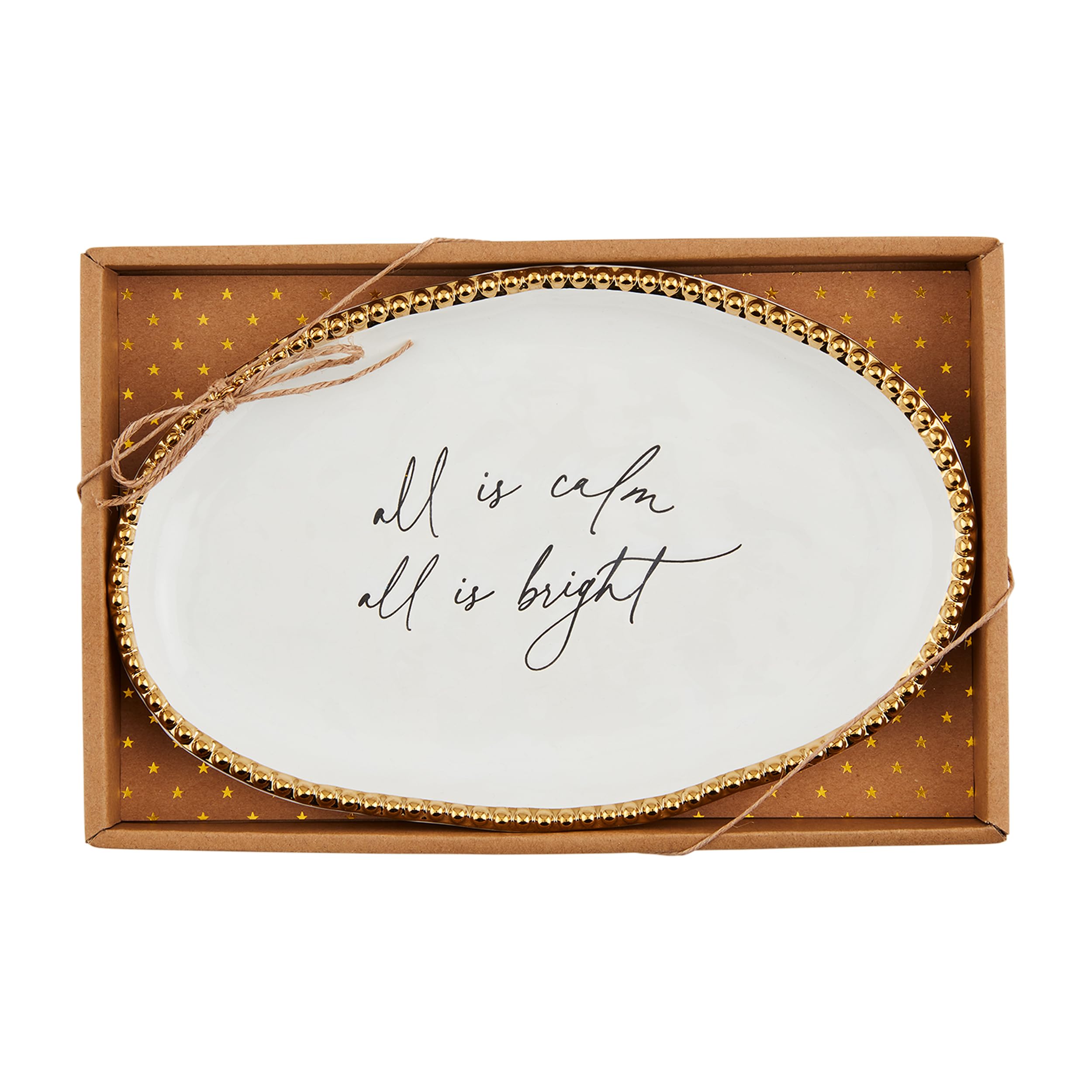 Mud Pie "All Is Calm All Is Bright" Sentiment Plates