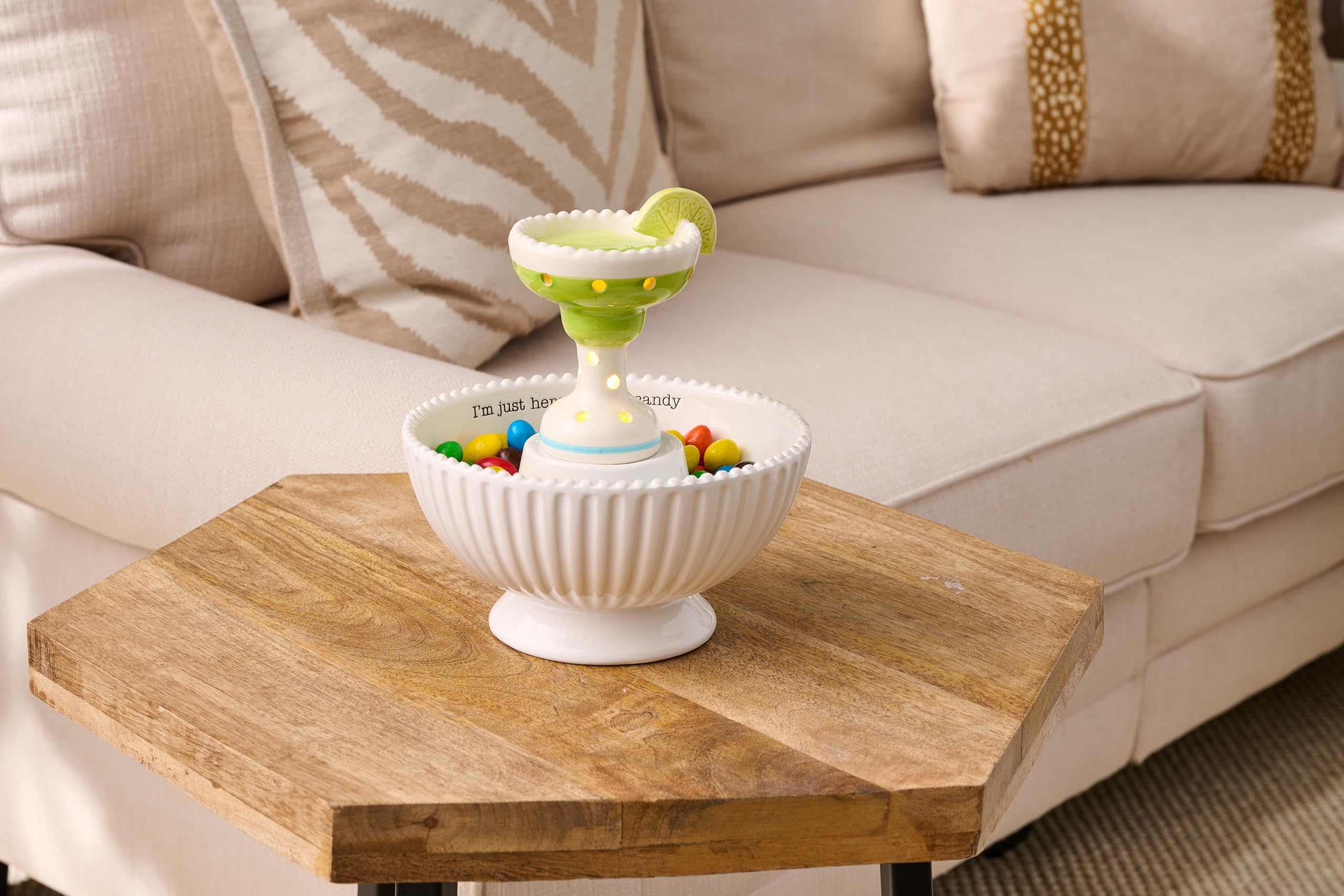 Mud Pie Light Up Margarita Sitter, Green