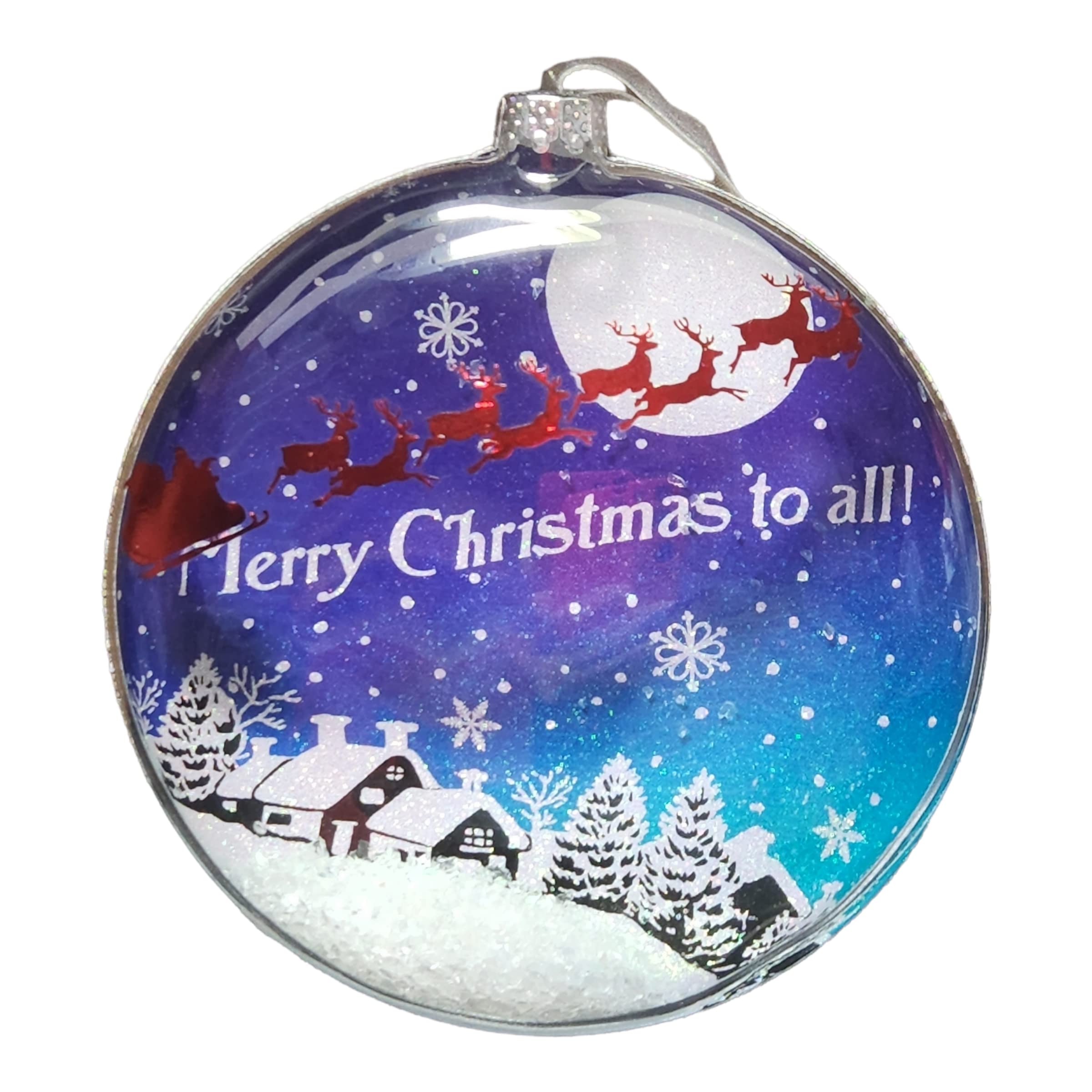 Hallmark Keepsake Ornament "A MERRY CHRISTMAS EVE" Glass Ball 2014