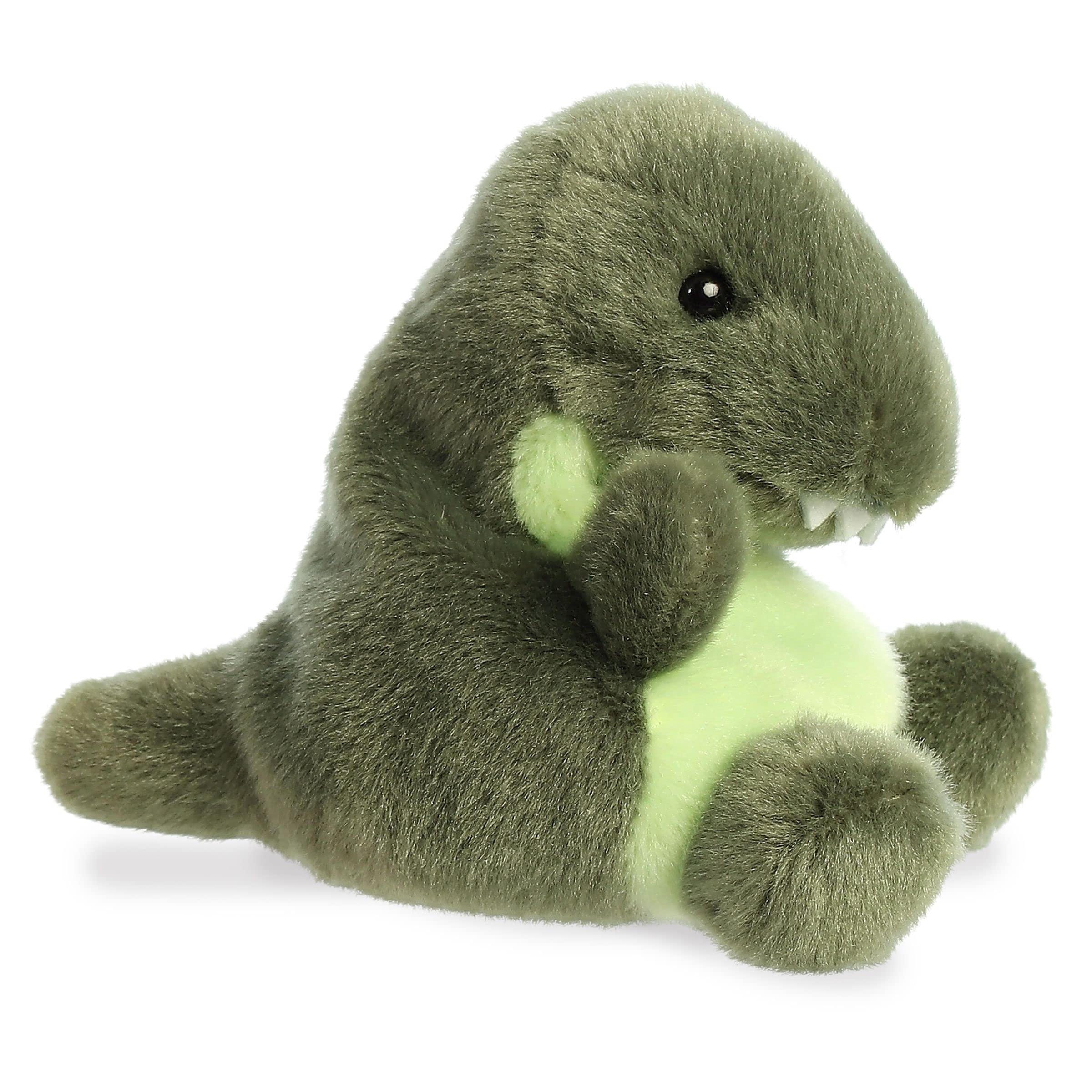 Aurora® Adorable Palm Pals™ Tyranno Rex™ Stuffed Animal - Pocket-Sized Play - Collectable Fun - Green 5 Inches