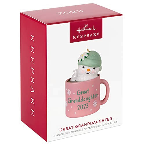 Hallmark Keepsake Christmas Ornament 2023, Great-Granddaughter Hot Cocoa Mug, Family Gifts