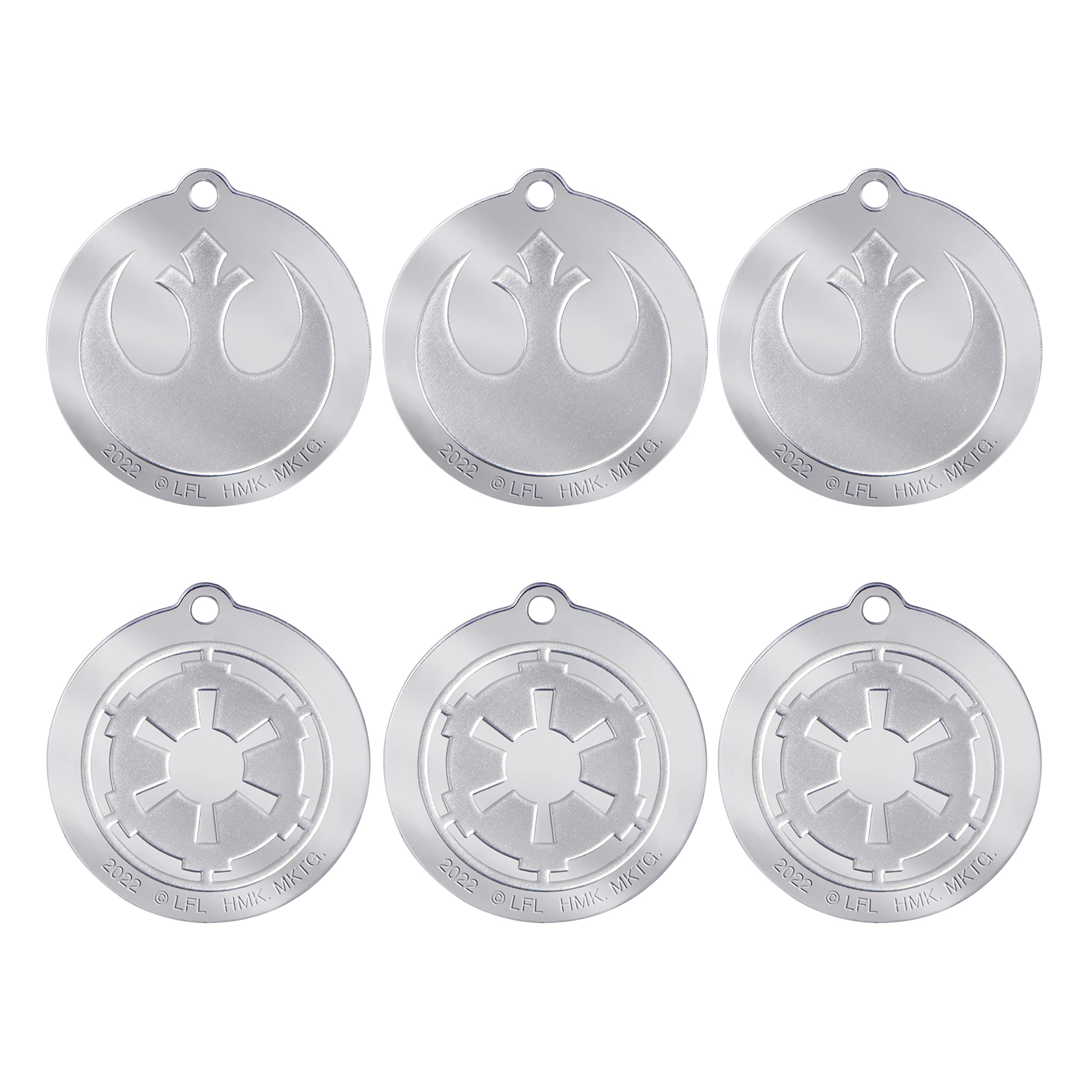 Hallmark Keepsake Miniature Christmas Ornament 2022, Star Wars The Rebel Alliance vs. The Galactic Empire, Mini Set of 6