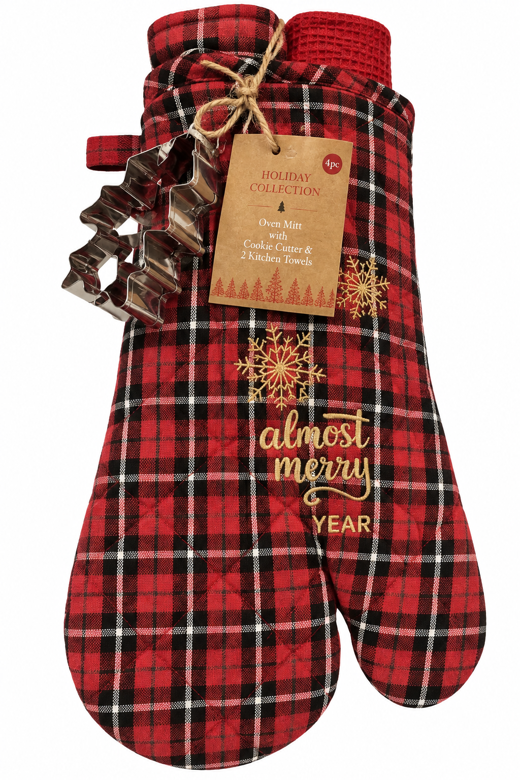 "...Most Wonderful Time of the Year" Nidico Oven Mitt & Cookie Cutter Set 4 Pk