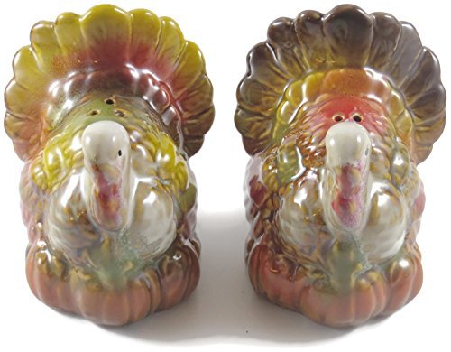 Turkey Salt & Pepper Shaker - Ceramic Thanksgiving Condiment Set