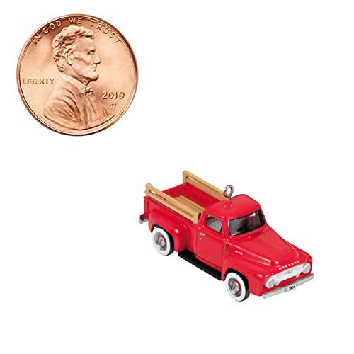 Hallmark Keepsake 0.75" Miniature Christmas Ornament 2023, Lil' American Trucks 1954 Mercury M-100 Mini Metal