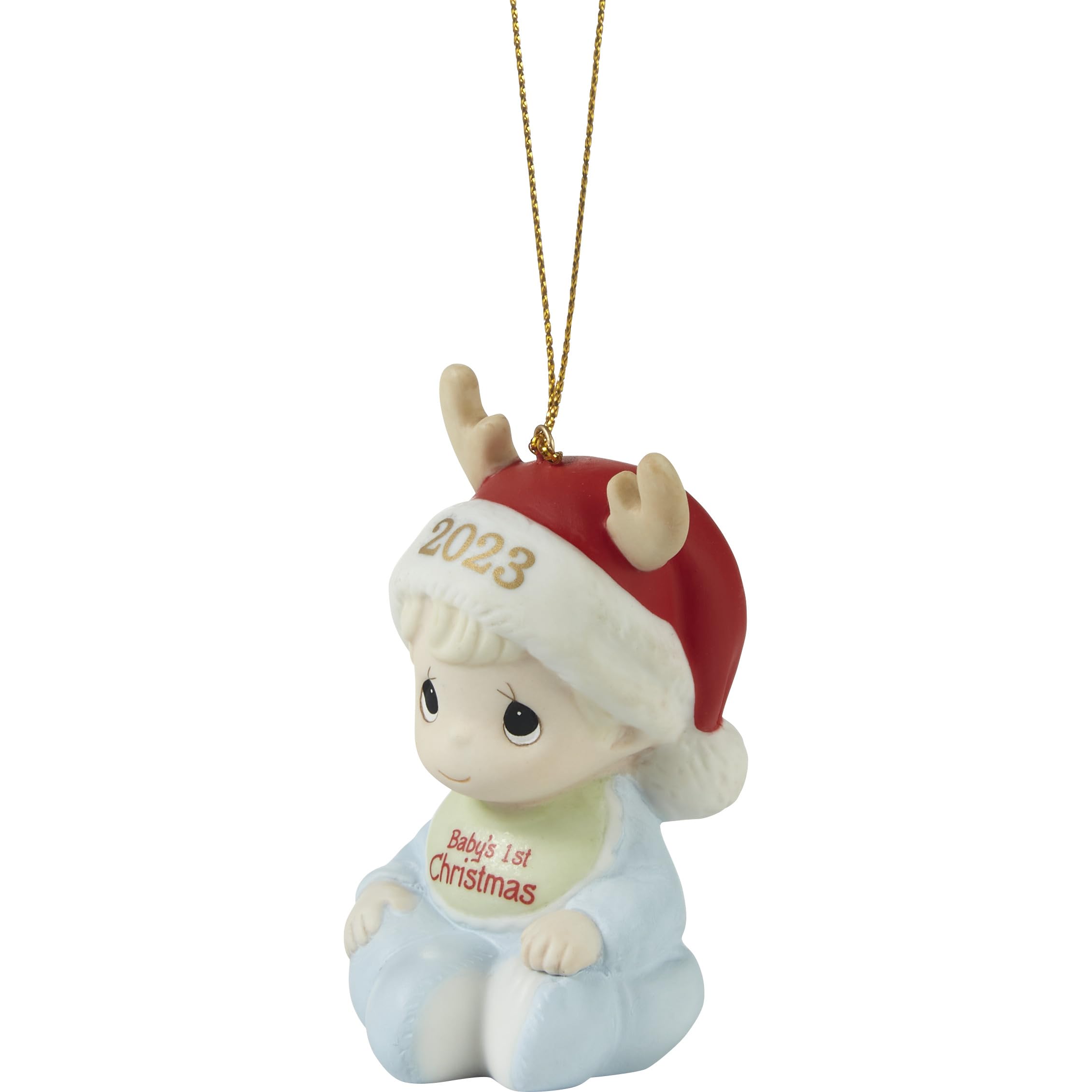 Precious Moments 231006 Baby’s First Christmas 2023 Dated Boy Bisque Porcelain Ornament