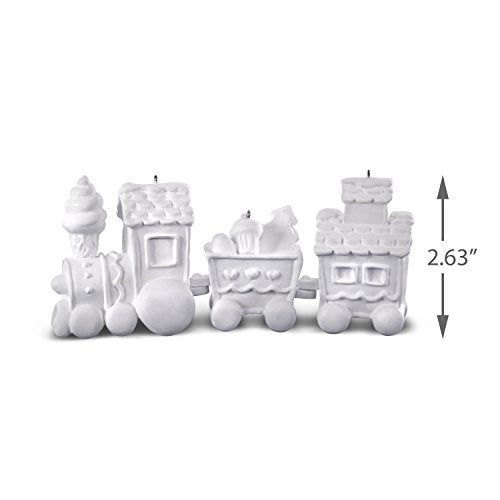 Hallmark Keepsake Christmas Ornament DIY Craft Paint Kit 2018 Year Dated, Make-Your-Own Train, 3 Pieces Unfinished