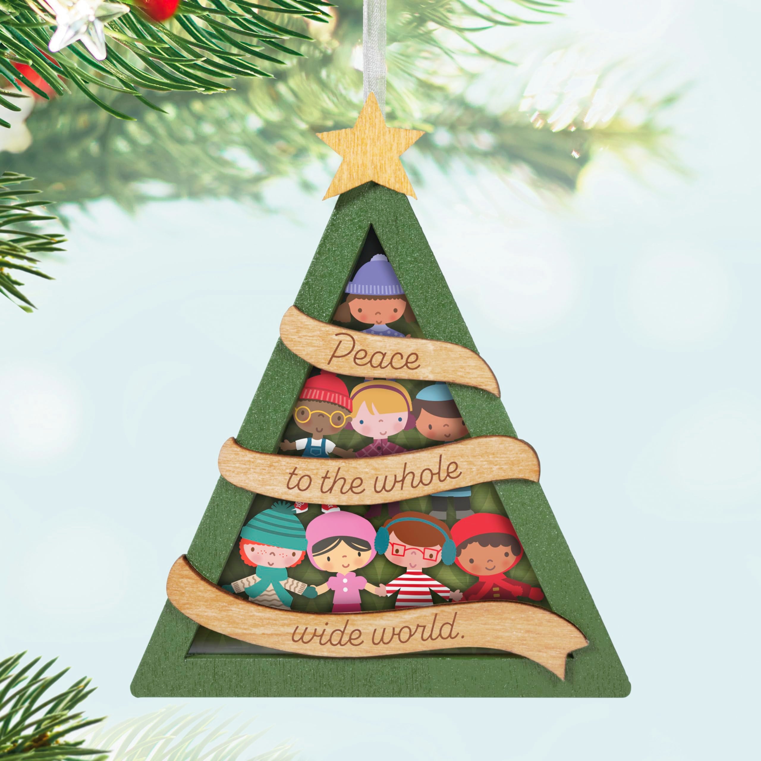 Hallmark Keepsake Christmas Ornament 2024, UNICEF Peace to the World Papercraft, Charity Gifts