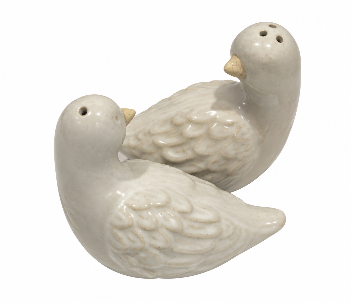 "2 Turtle Doves" Hallmark 12 Days of Christmas Ceramic Salt & Pepper Shakers Set