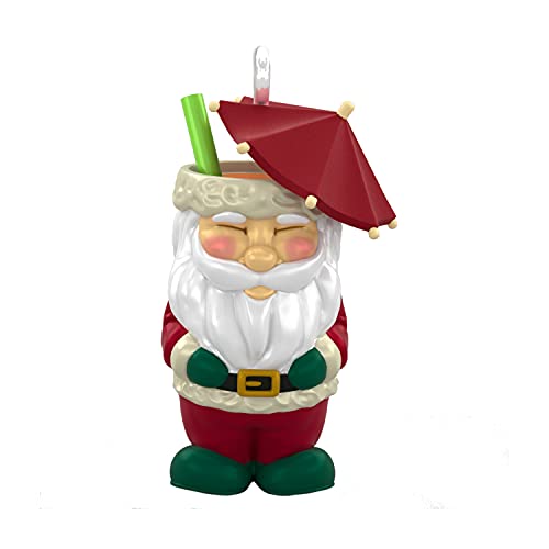 Hallmark Keepsake 0.9" Miniature Plastic Christmas Ornament 2021, Santa Tiki Mug, Mini