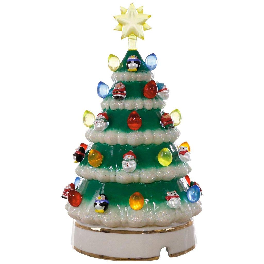 Hallmark Mini Porcelain Tabletop Tree with Light, 10"