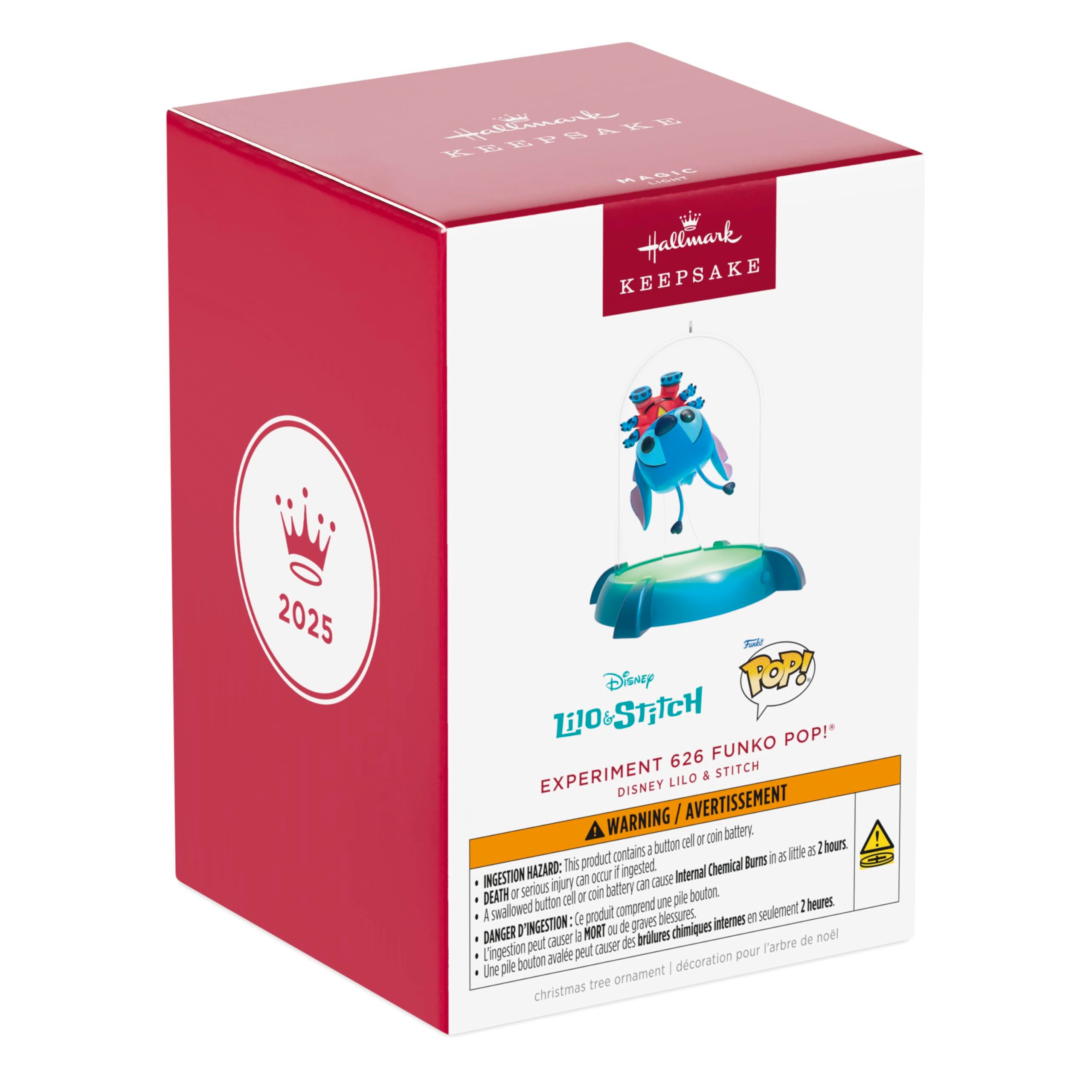Experiment 626 Funko POP! Disney Lilo & Stitch, 2025 Hallmark Keepsake Christmas Ornament