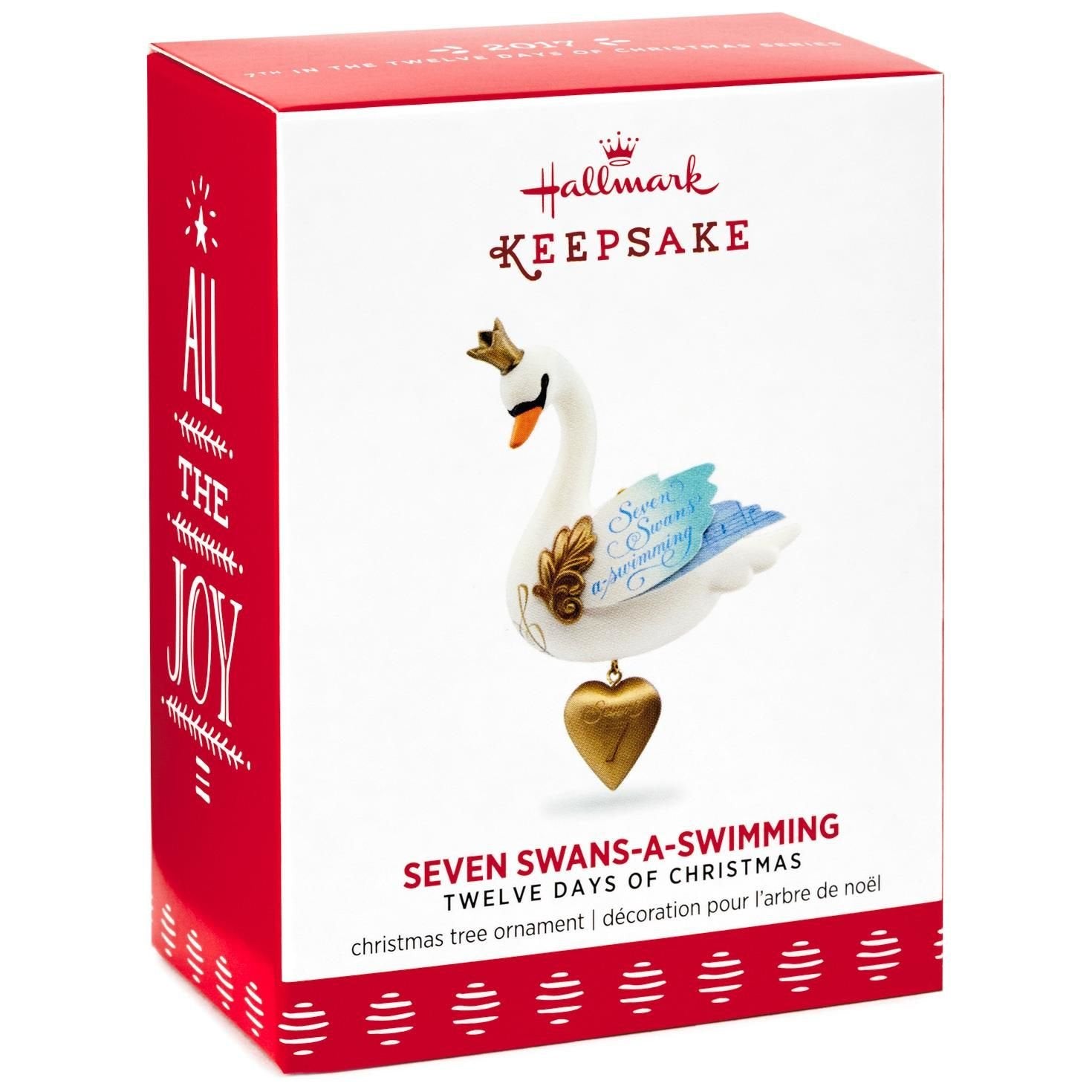 Hallmark Keepsake 2017 Seven Swans-a-Swimming Twelve Days of Christmas Ornament