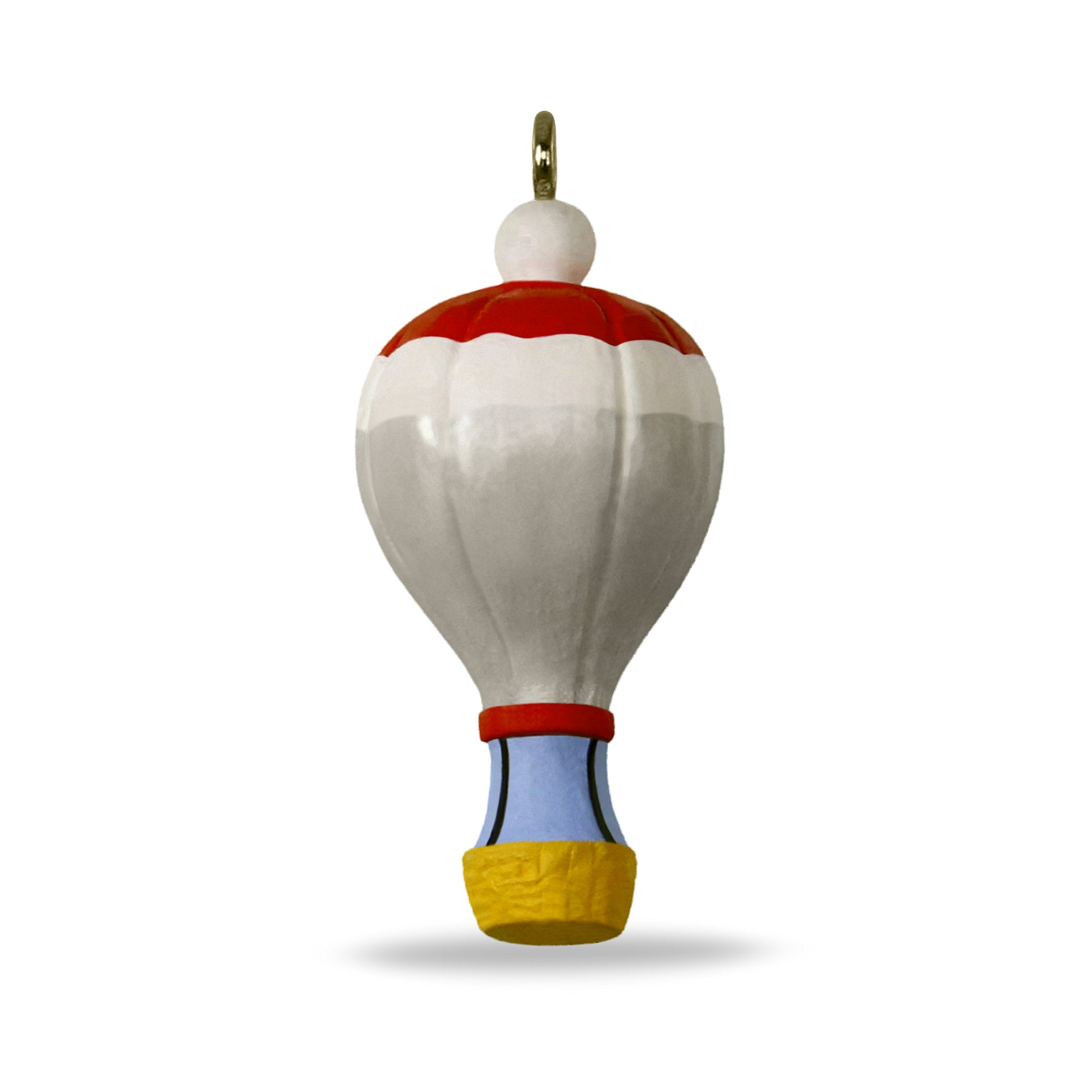 Hallmark Keepsake Mini Christmas Ornament 2018 Year Dated, Santa Hot Air Balloon Up and Away Miniature, 1.31"