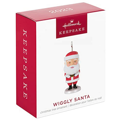 Hallmark Keepsake 1.29" Miniature Christmas Ornament 2023, Wiggly Santa Mini