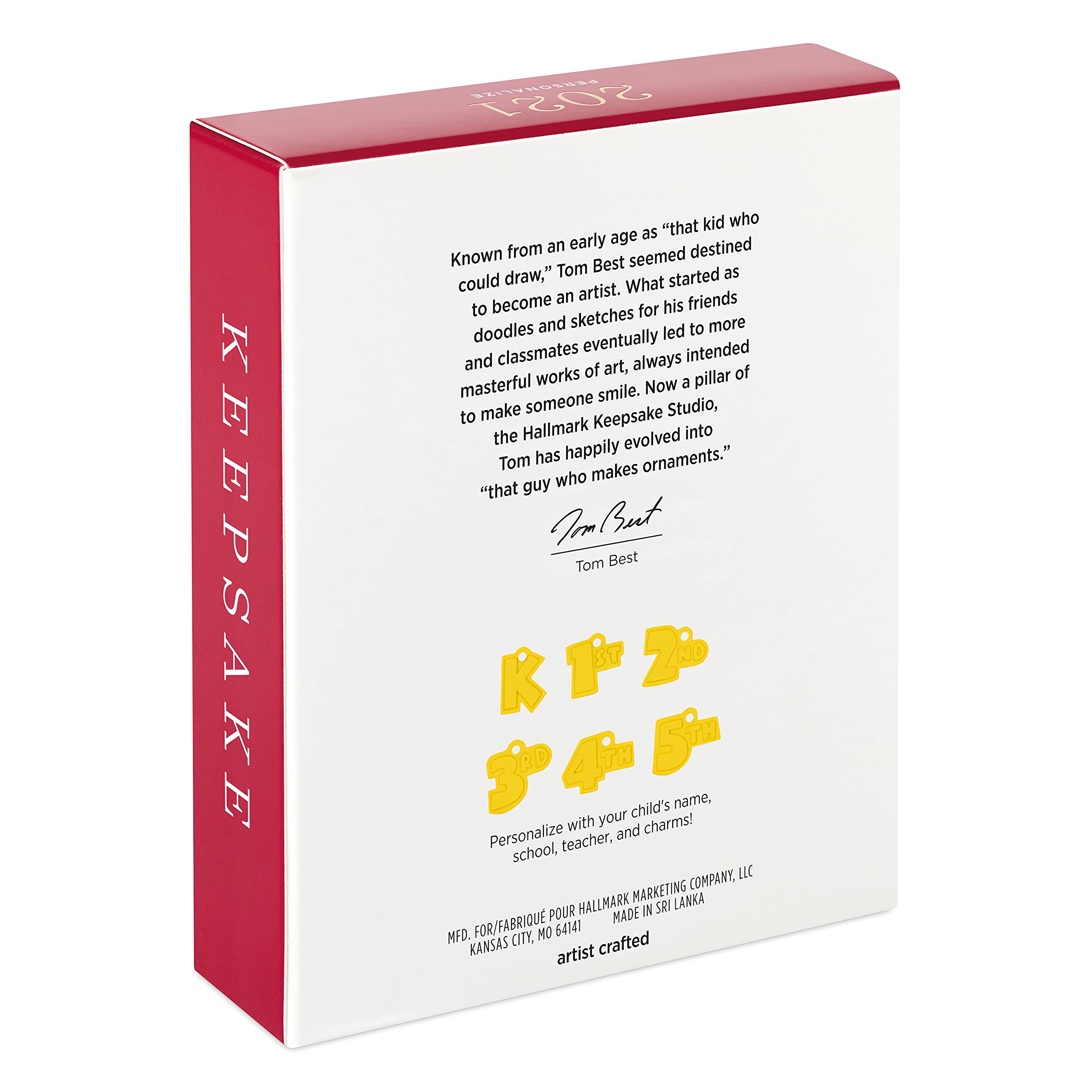 Hallmark Keepsake Christmas Ornament, Year Dated 2021, Backpack of Memories School Picture Frame